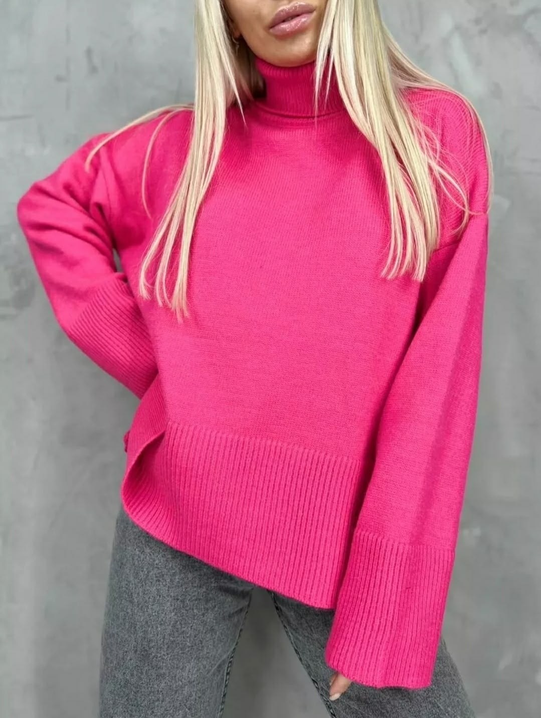 свитер с горлом теплый вязаный оверсайз jenny,свитер женский оверсайз с горлом вязаный теплый стильный,свитер женский,бежевый свитер оверсайз,бежевый свитер