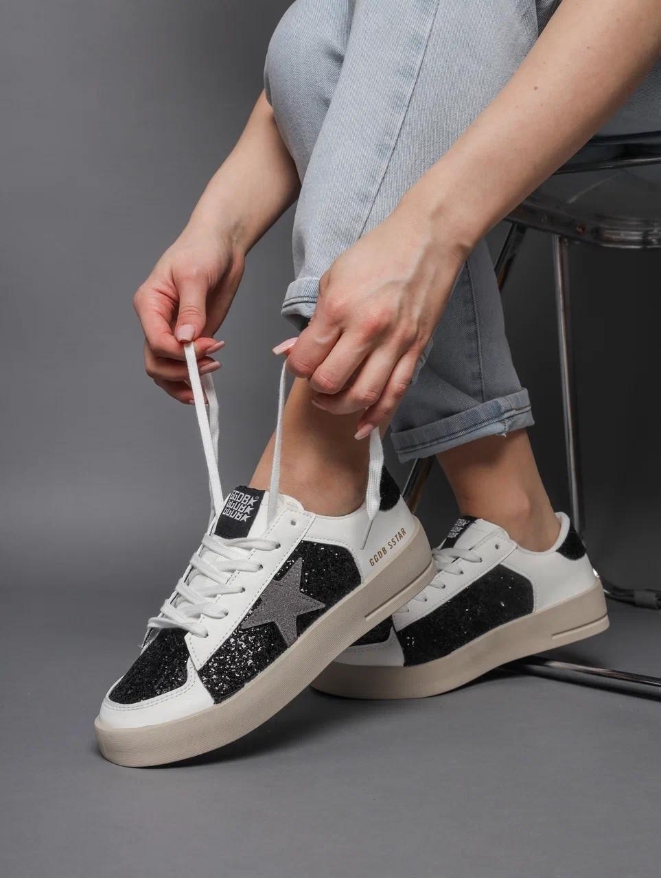 кроссовки golden goose,кроссовки golden goose с пайетками на платформе,,golden goose кеды с блестками,кеды голден гус