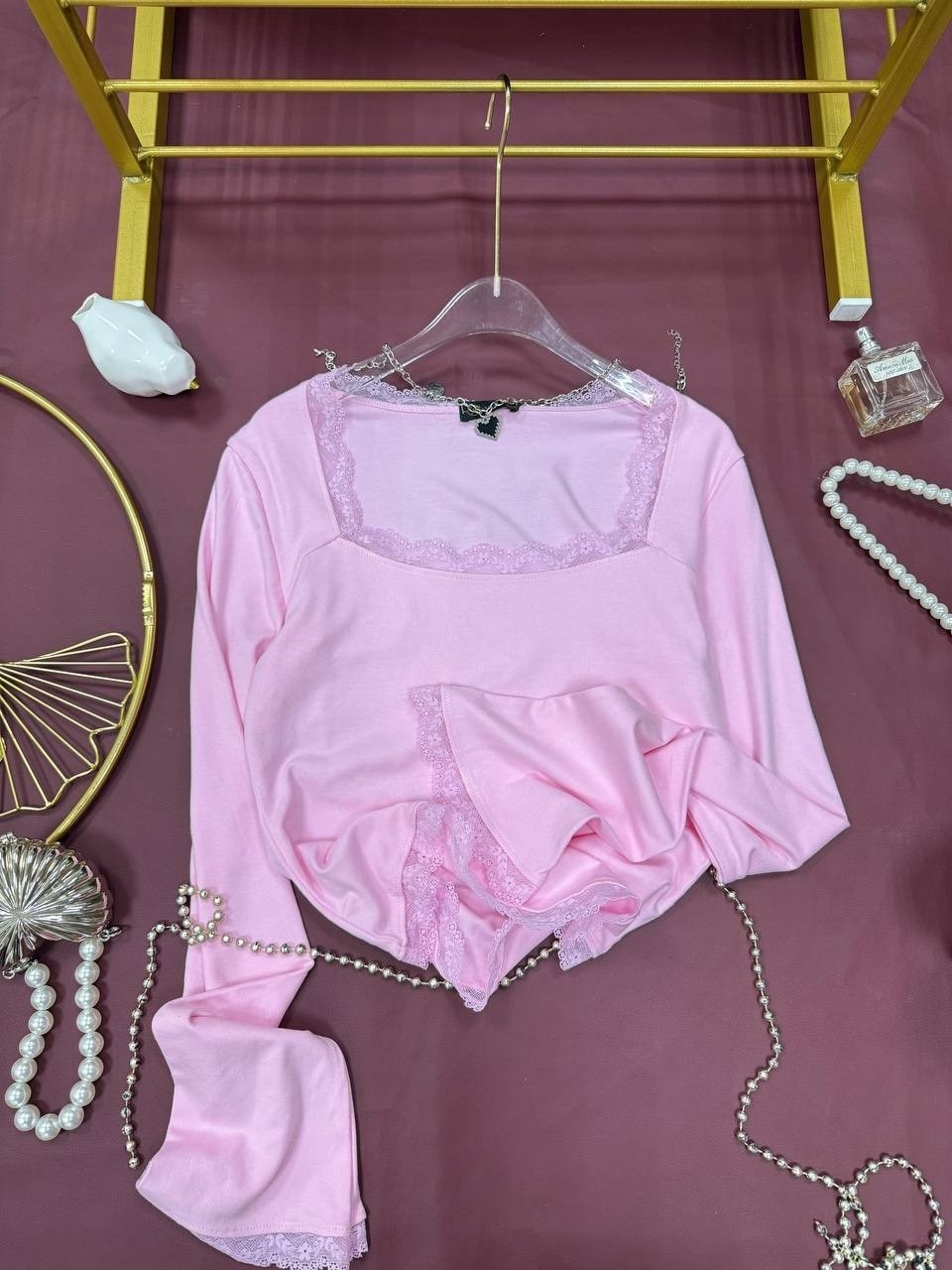 кофточка женская,модная блузка,женские топы,бордовый,кружевная футболка