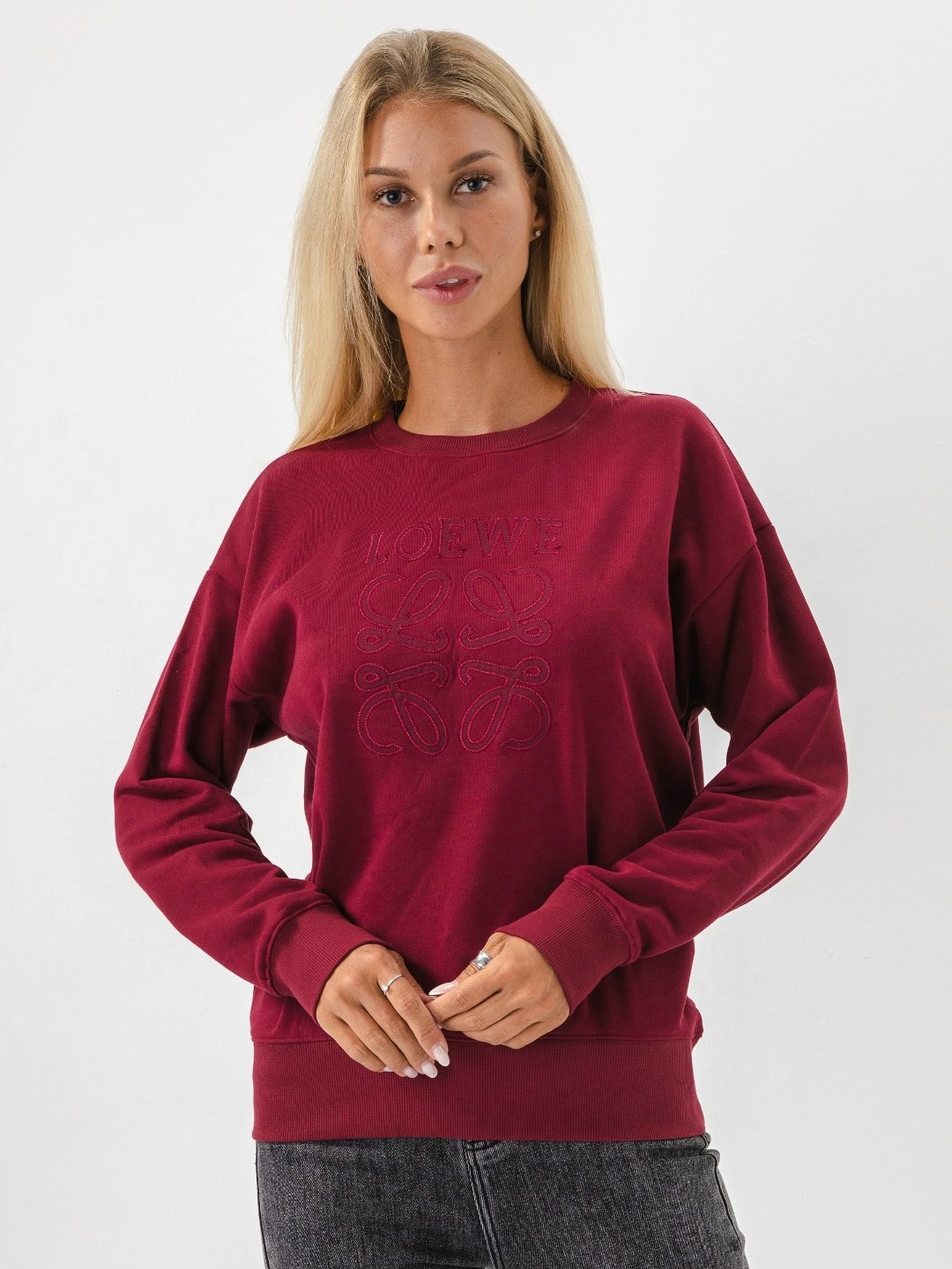 свитшот трикотажный,свитшот женская,свитшот с вышивкой бордовый tangerine,свитшот из трикотажа,толстовки свитшот