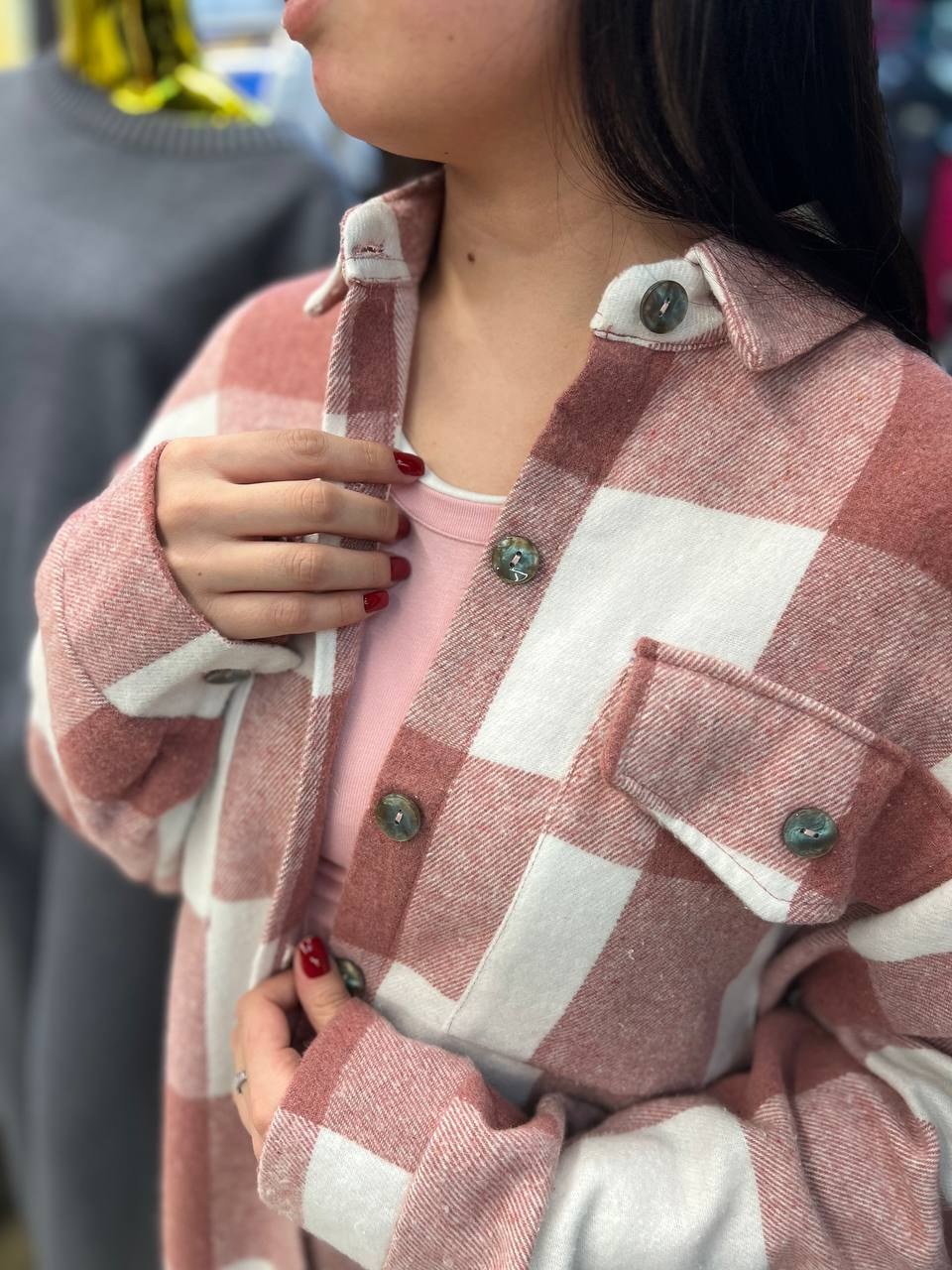 рубашка женская в клетку теплая оверсайз,женская рубашка в клетку оверсайз,рубашка женская в клетку теплая оверсайз клетчатая фланель nekstyle 117849277,клетчатая теплая рубашка женская оверсайз,рубаш