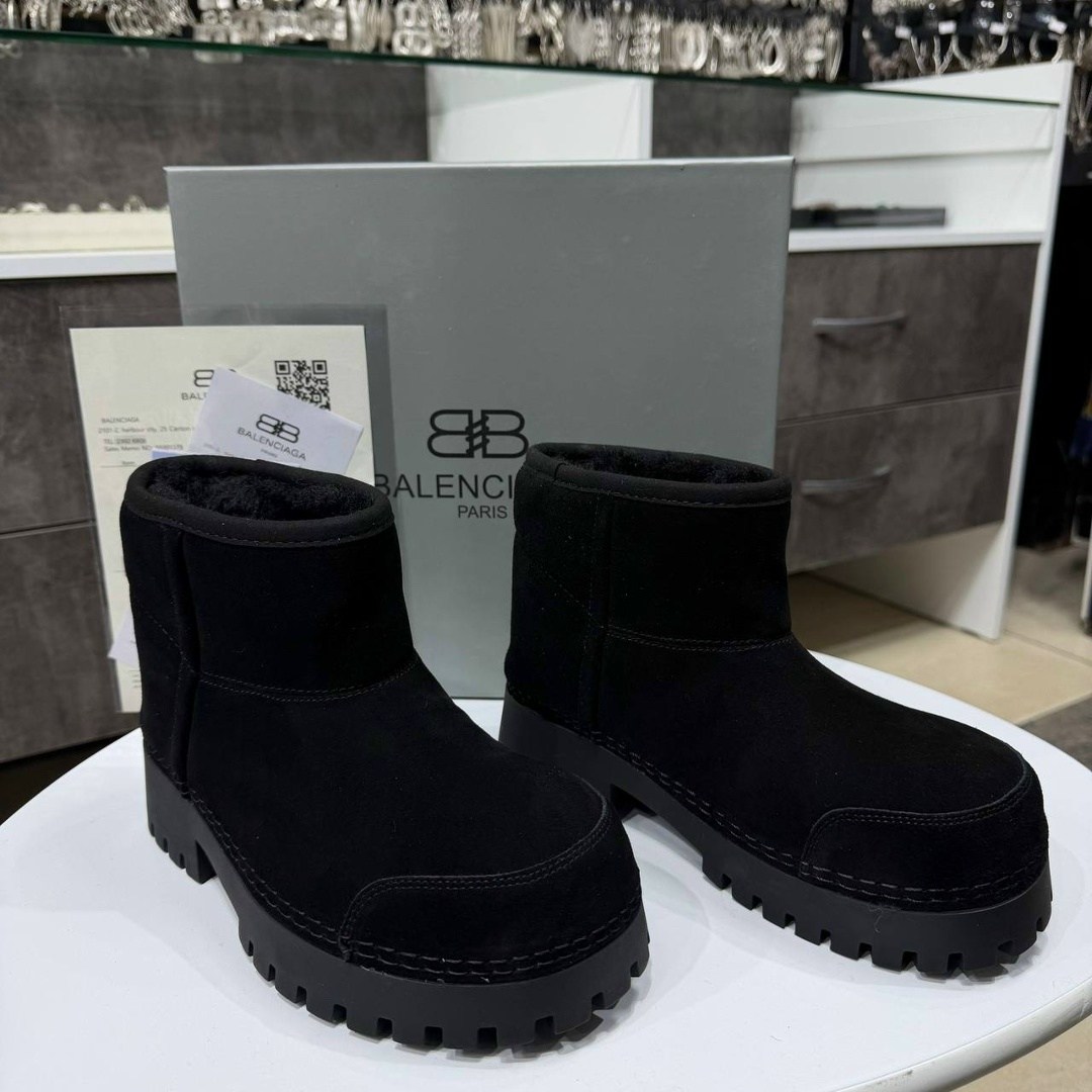 зимние женские брендовые ботинки balenciaga alaska fur bootie premium,,ботинки balenciaga alaska fur bootie premium,женские ботинки balenciaga premium alaska fur low boot - black,угги женские