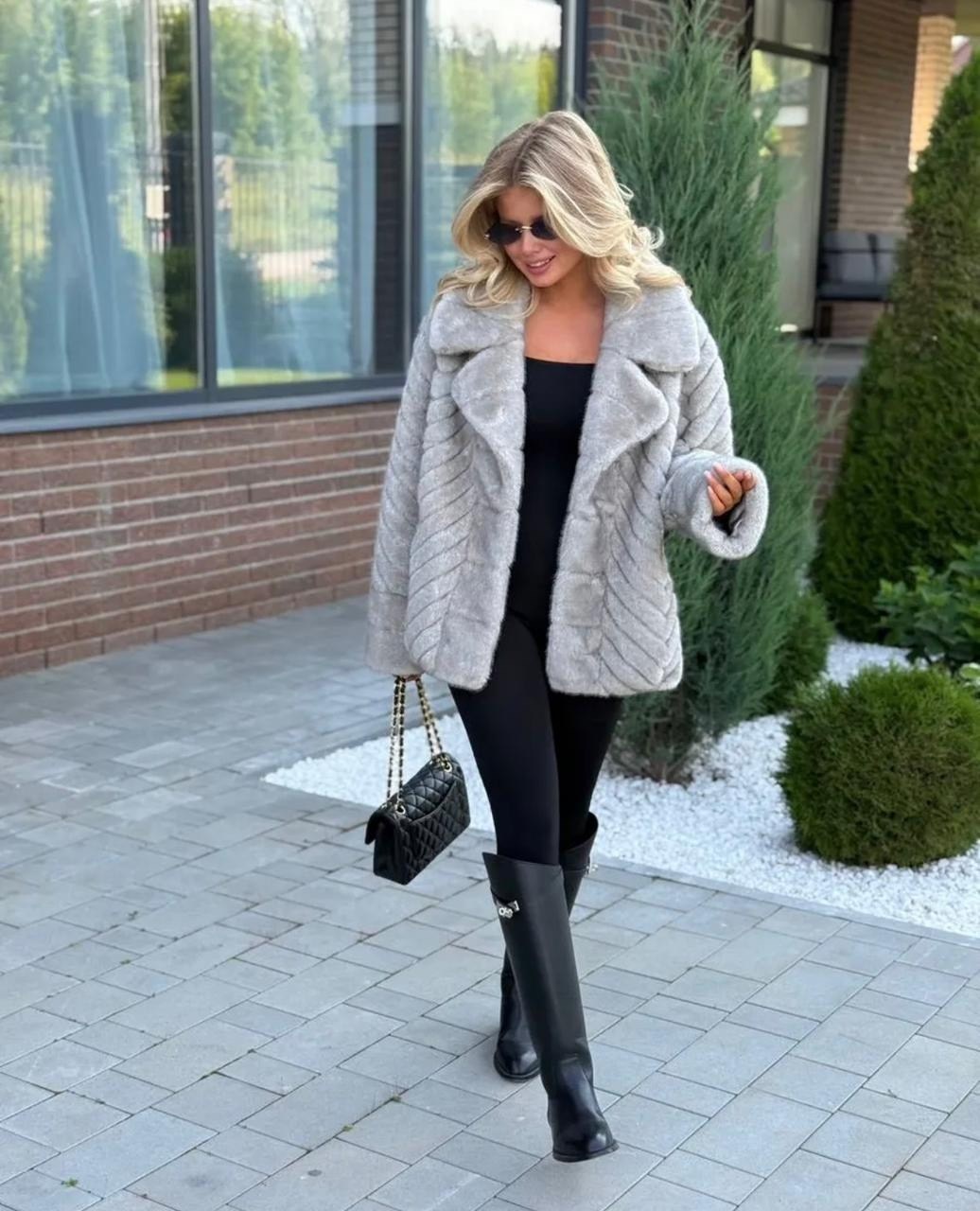 шуба короткая молочная экомех 70см yana furs,шубка,женская шуба,шуба искусственная,шуба из эко-меха