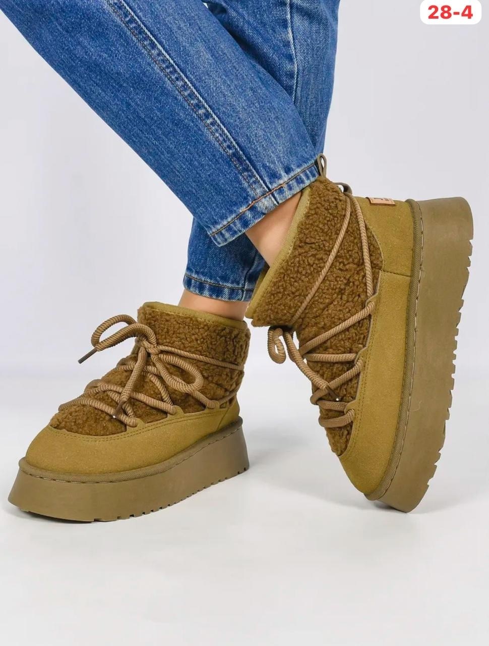 ,угги женские,зимние угги женские,зимние ботинки inuikii classic low platform коричневый,зимняя