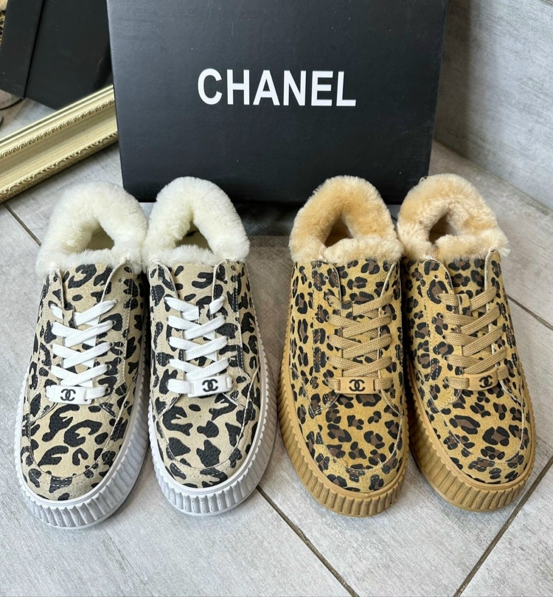 кроссовки chanel,кеды chanel,леопардовые кроссовки,кроссовки зимние шанель,кеды зимние шанель женские