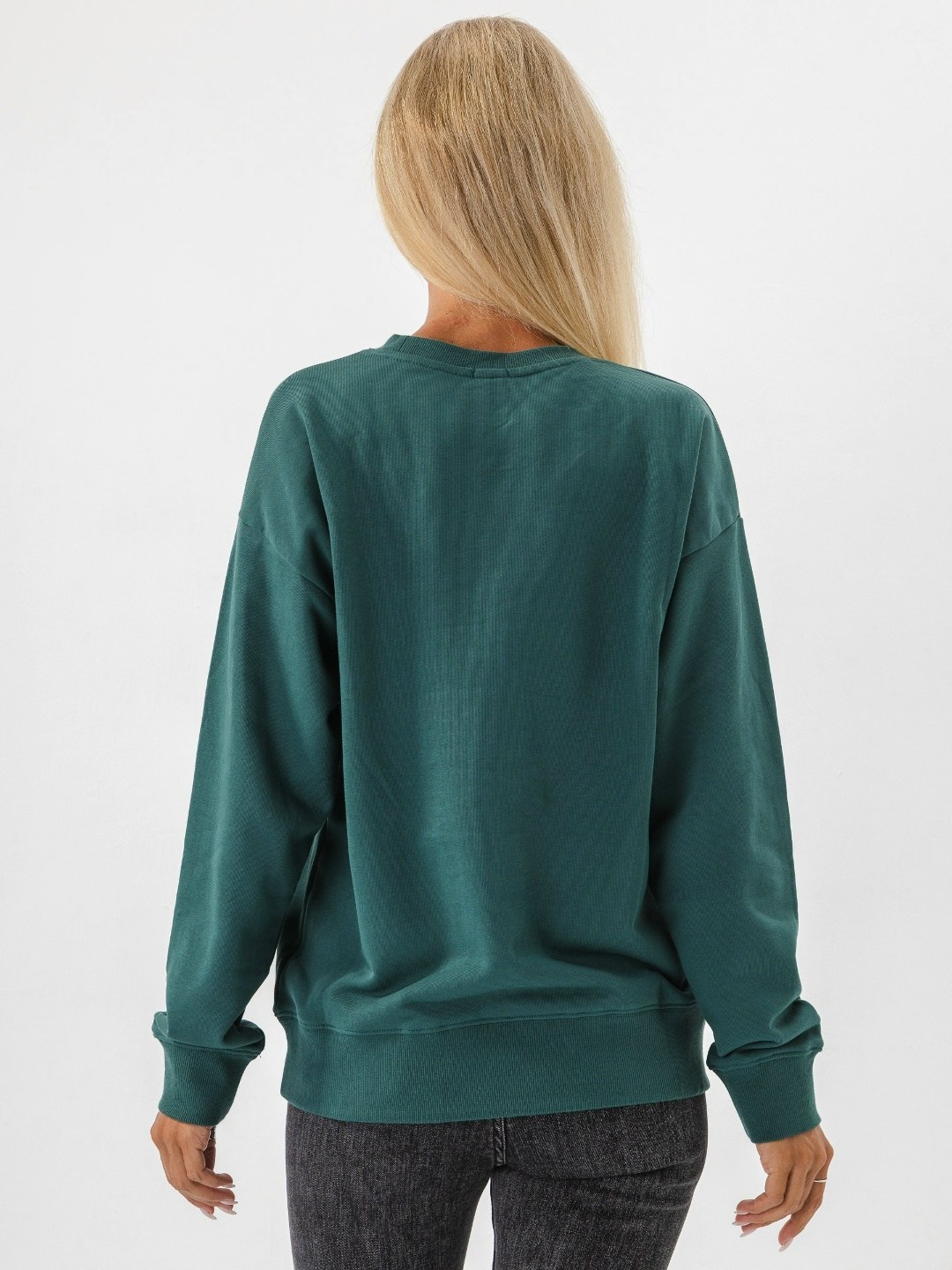 классический свитшот,зеленый свитшот,свитшот женский,свитшот и толстовка,базовый свитшот женский