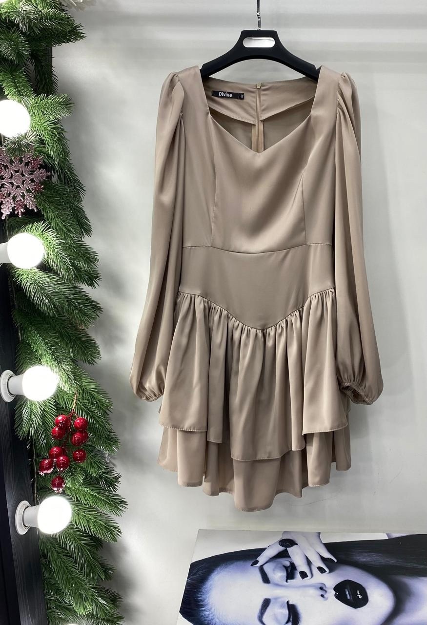 атласное платье,платье,платье женская,модное платье,платье с оборками