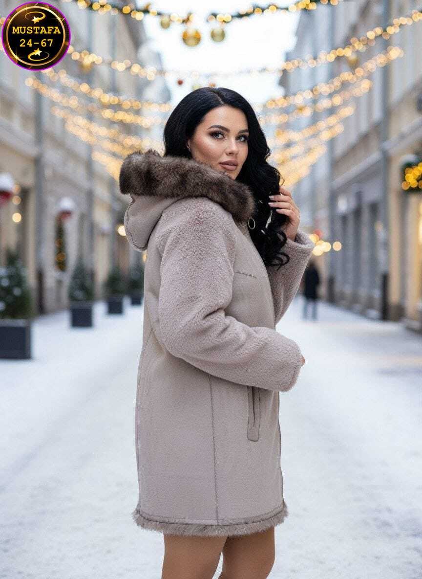 дубленка женская,дубленка двухсторонняя,двусторонние женские дублёнки,дубленка женская из натурального меха овчины крашенный капюшон,дубленка двусторонняя