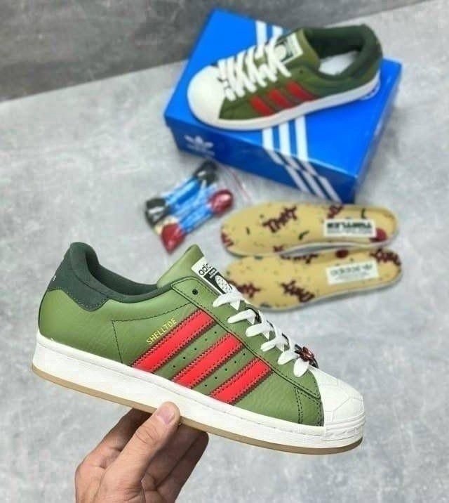 кроcсовки adidas superstar,адидас супер стар,кроссовки adidas,adidas originals superstar  для скейтбординга унисекс green/red,