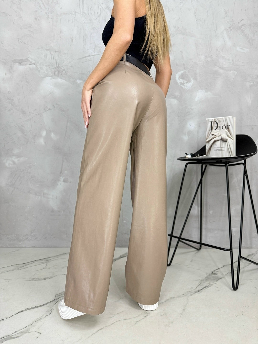 брюки палаццо,брюки палаццо из экокожи,женские брюки палаццо,брюки прямые,кожаные брюки палаццо