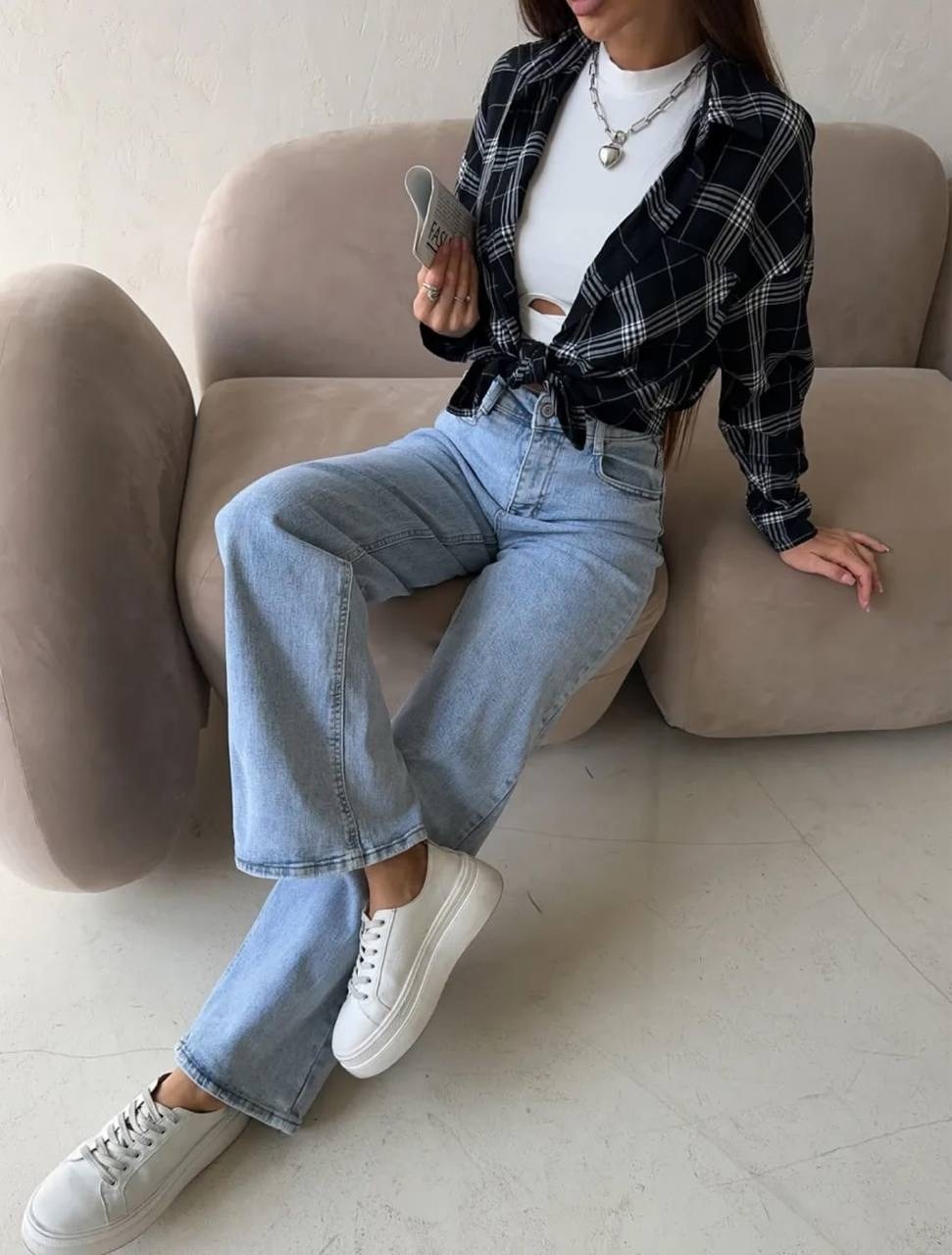 джинсы стрейч,женские джинсы из эластана,женские джинсы трубы,джинсы широкие с высокой посадкой голубые,джинсы женские