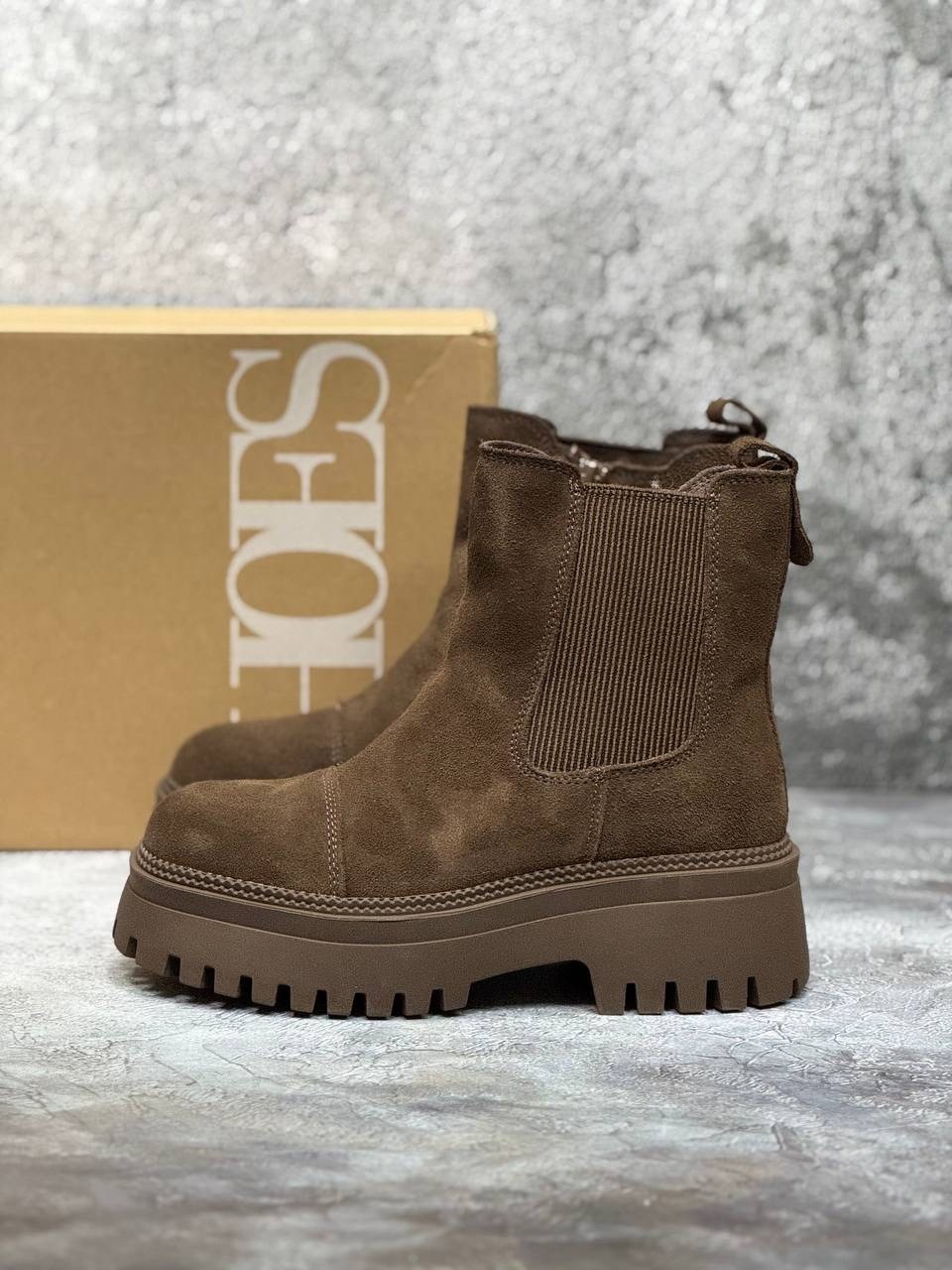 ,женские ботинки челси,ботинки челси reversal размер 40 коричневый,ботинки женские,замшевые ботинки демисезонные челси на платформе katyshev s