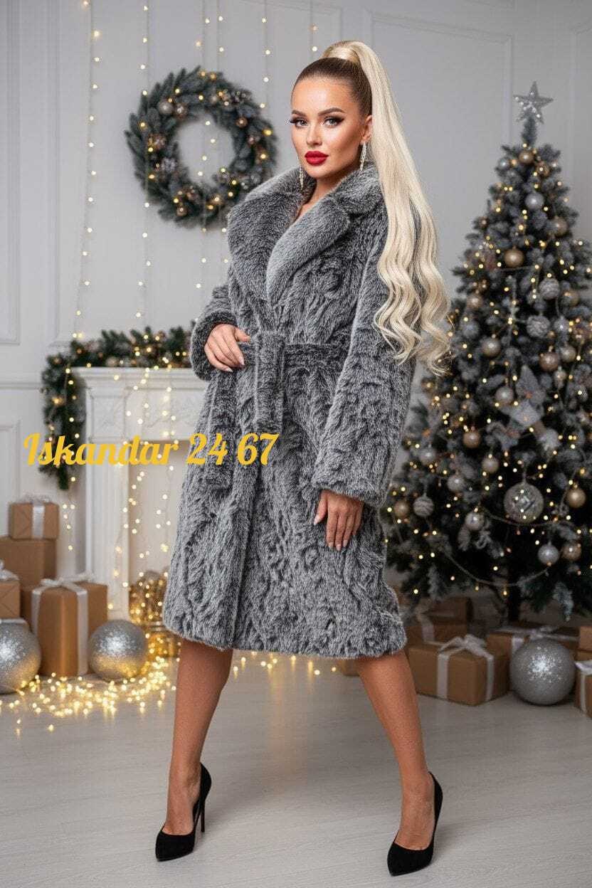 шуба искусственная чернобурка almita 277890340,искусственная шуба,эко шуба,шуба женская,шуба из эко меха