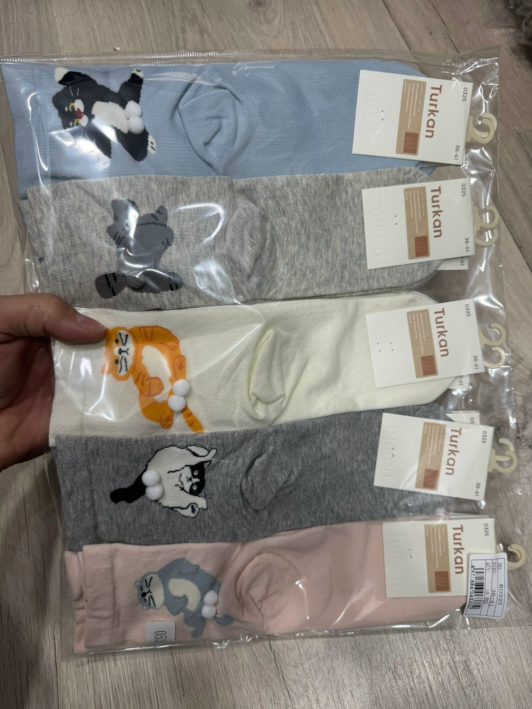 носки хлопок ассорти с принтом отличного качества turkan 6944,turkan носки хлопковые набор 5 пар,носки turkan,женские хлопковые носки,носки женские turkan