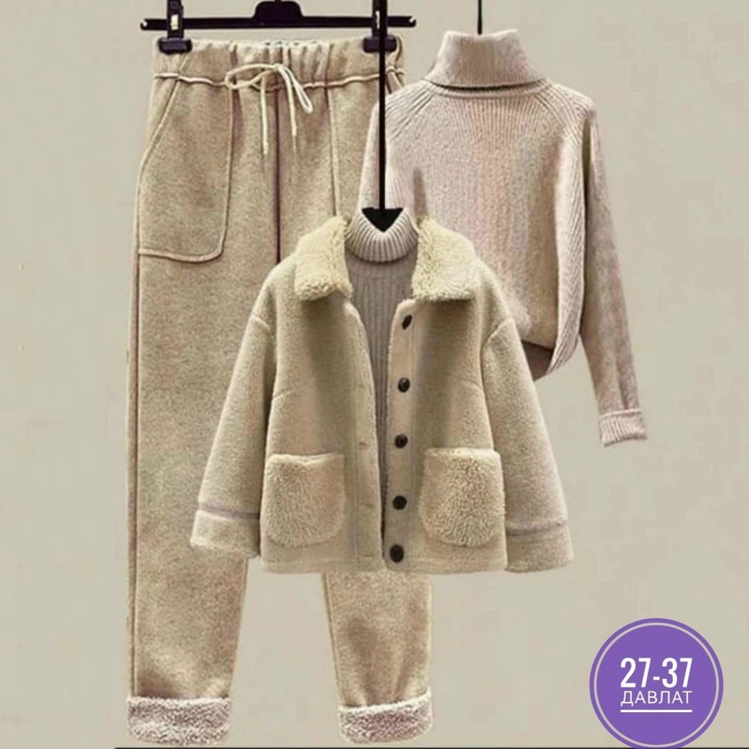 теплый комплект,комплект одежды женские,комплекты одежды,комплект одежды shuohang,костюм тройка женский