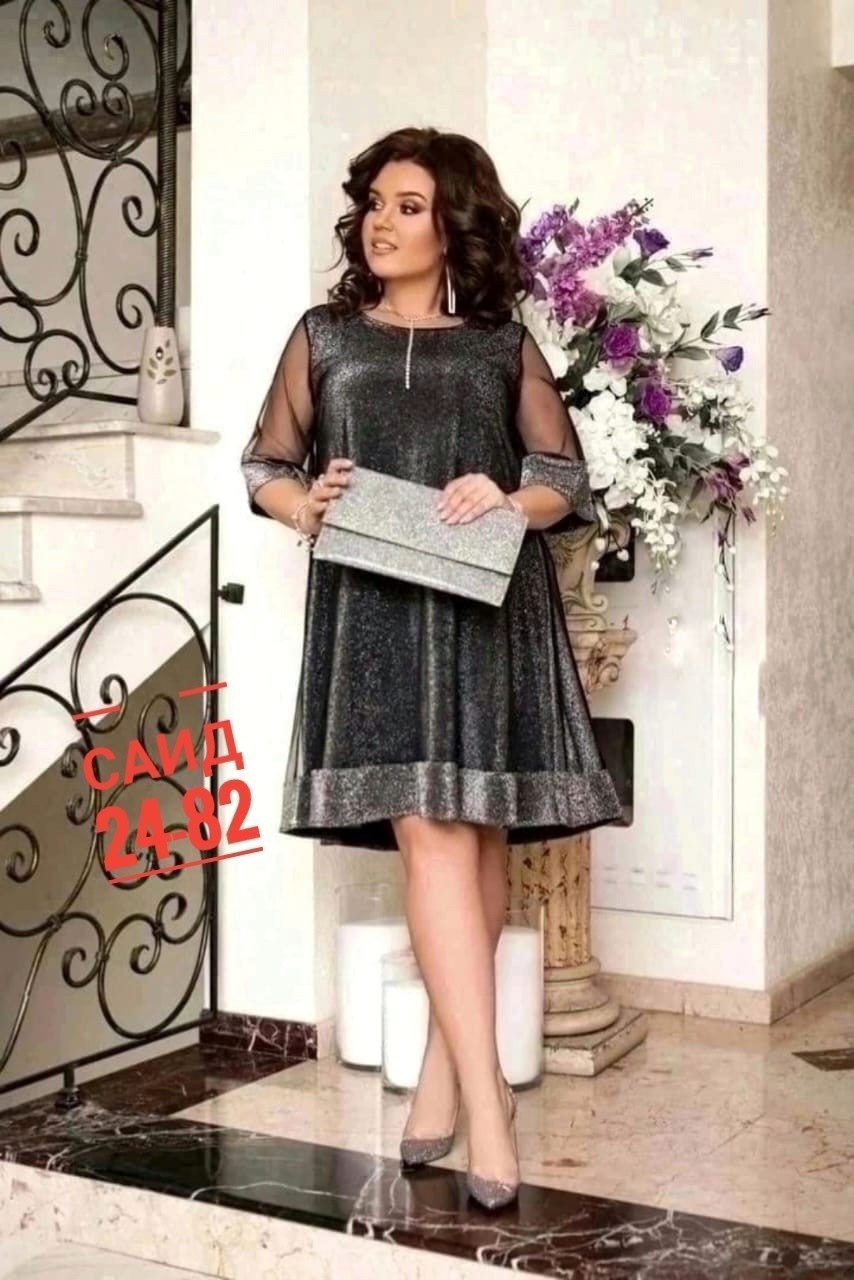 платье больших размеров,платье-трапеция батал,вечернее платье 52 размера,платье с люрексом для полных,платье с люрексом для полных женщин