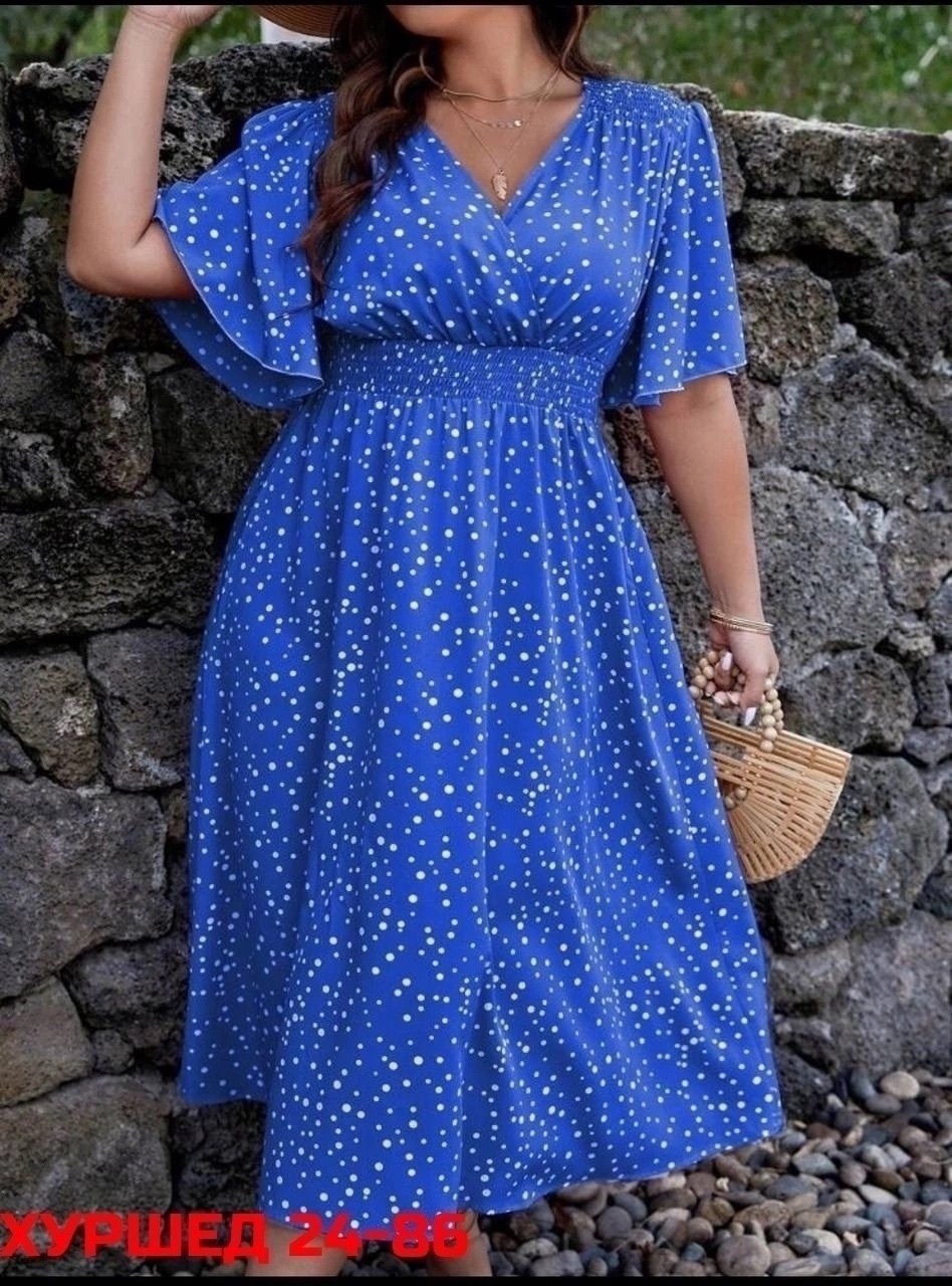 платье в горошек,женское платье в горошек,летнее женское платье,нарядное платье,платье для полных