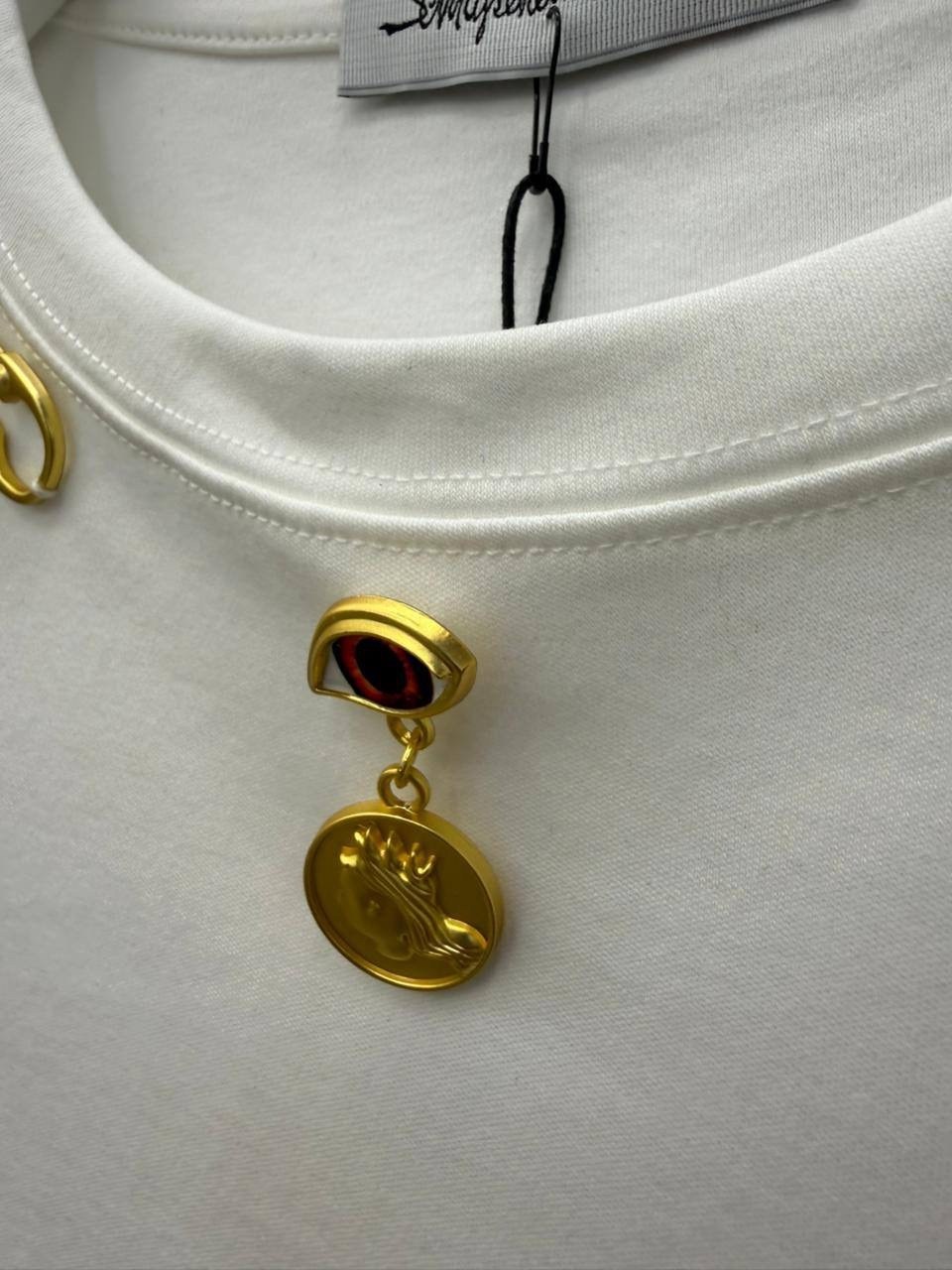 футболка женская с,футболки и топы,футболка стильная,белая футболка луи витон