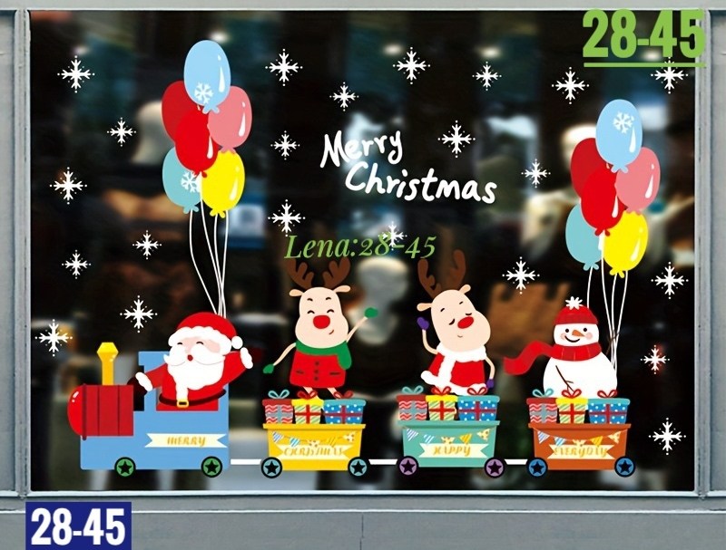 наклейка на окно новогодняя,наклейка на окно стеклянные шары,новогодние наклейки,наклейки на окна новогодние многоразовые,наклейки новогодние интерьерные