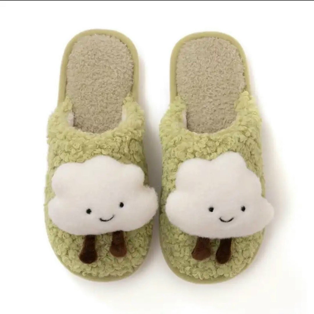 домашние тапочки теплые,плюшевые домашние тапочки,тапочки с персиком,плюшевые тапочки,домашние тапочки