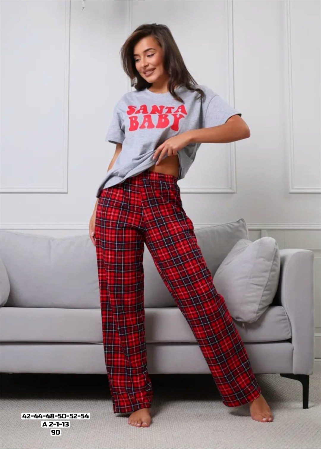 женская пижама с брюками,женская пижама,брюки в клетку женские,пижамные брюки в клетку,пижама с брюками