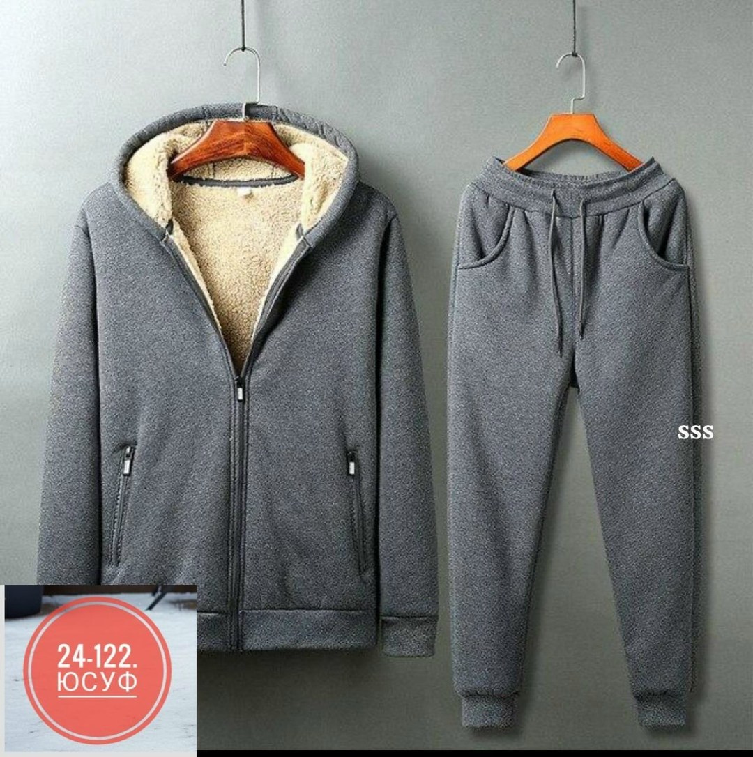 кашемировый спортивный костюм мужской,теплый спортивный костюм,мужской кашемировый комплект из 2 предметов толстовка с капюшоном и штаны зима 2025,мужской зимний плюшевый кашемир повседневный комплект