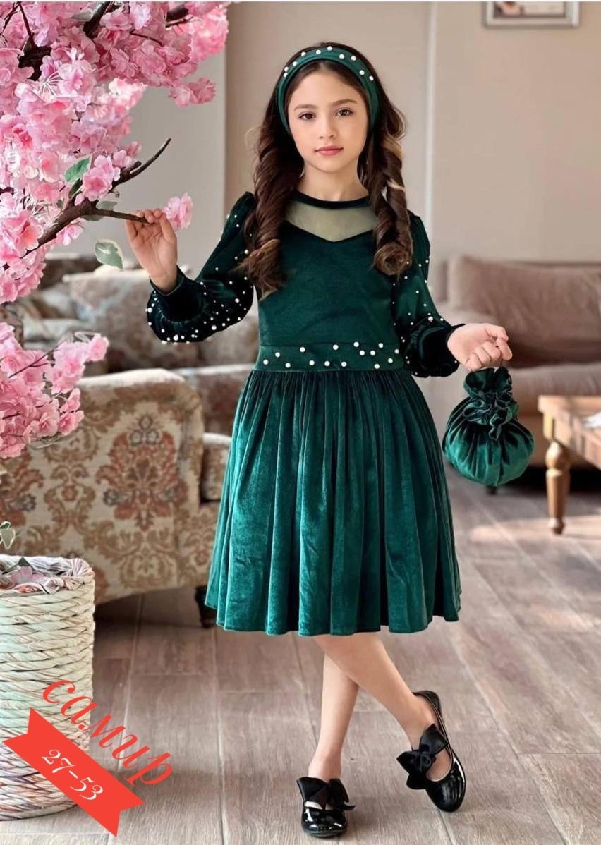 бархатное платье для девочки,платье для девочки велюровое,детское платье из бархата,платье детская,детское платье из велюра