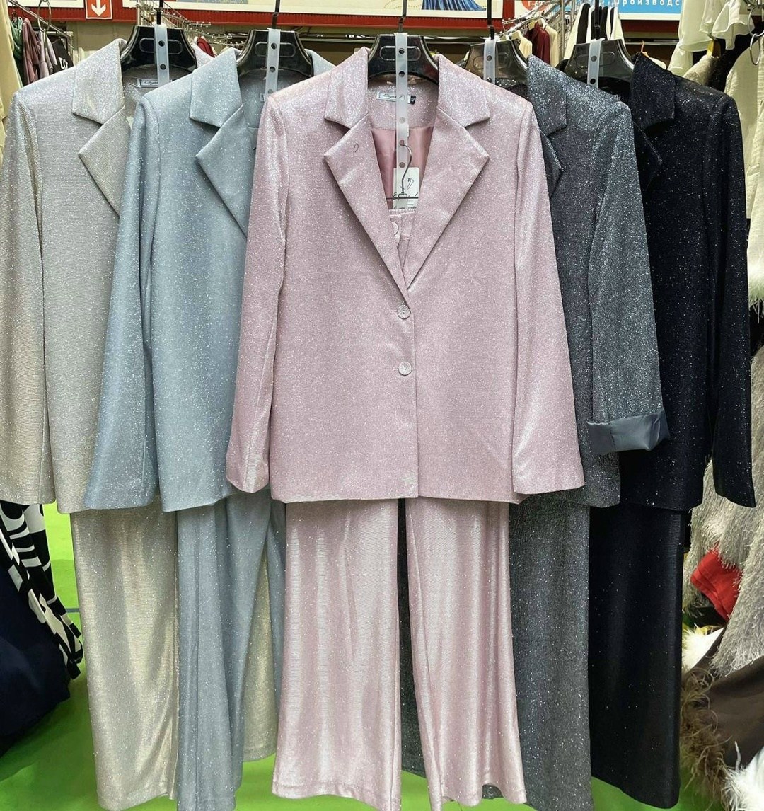 блестящий брючный костюм,glitter silver party two piece pants set women outfits blazer,блестящие пиджаки,женский блестящий пиджак,блестящий топ под пиджак