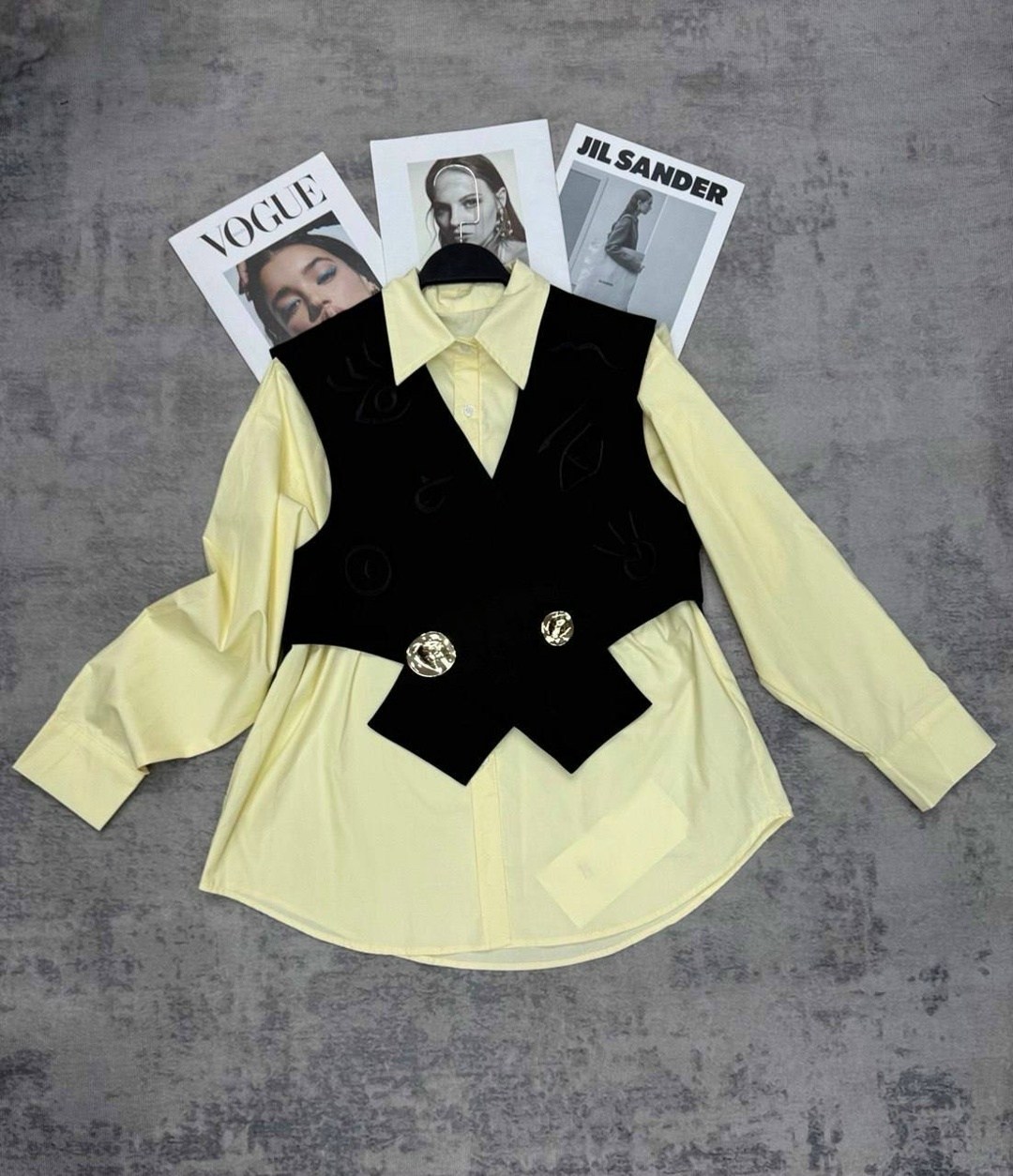 элегантная рубашка,рубашка модная,женский комплект из трех предметов жилет и рубашка в школьном стиле,женские жилеты,жилет