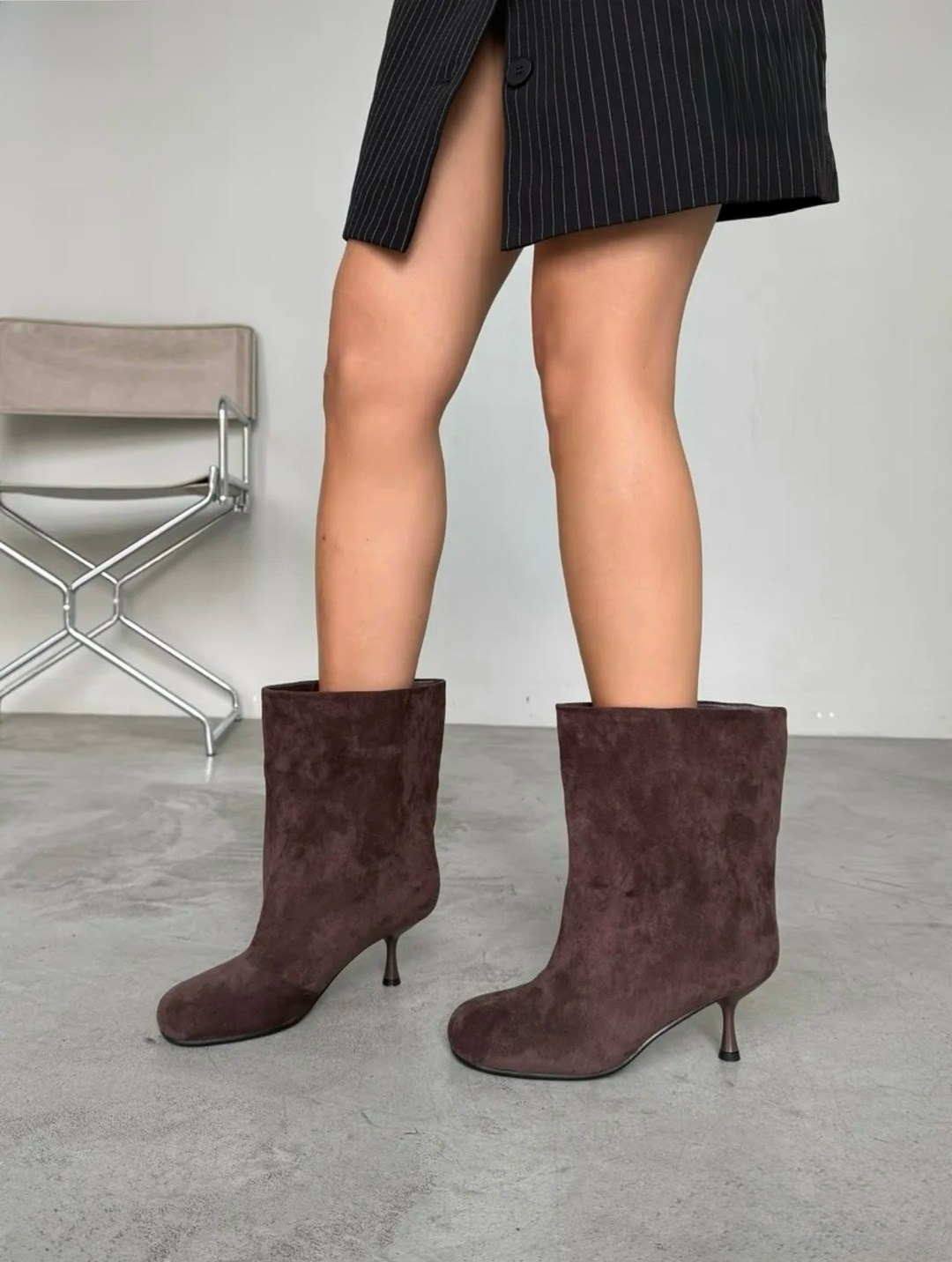 ботильоны замшевые,ботильоны женские,ботильоны,коричневые ботильоны,замшевые ботинки эконика