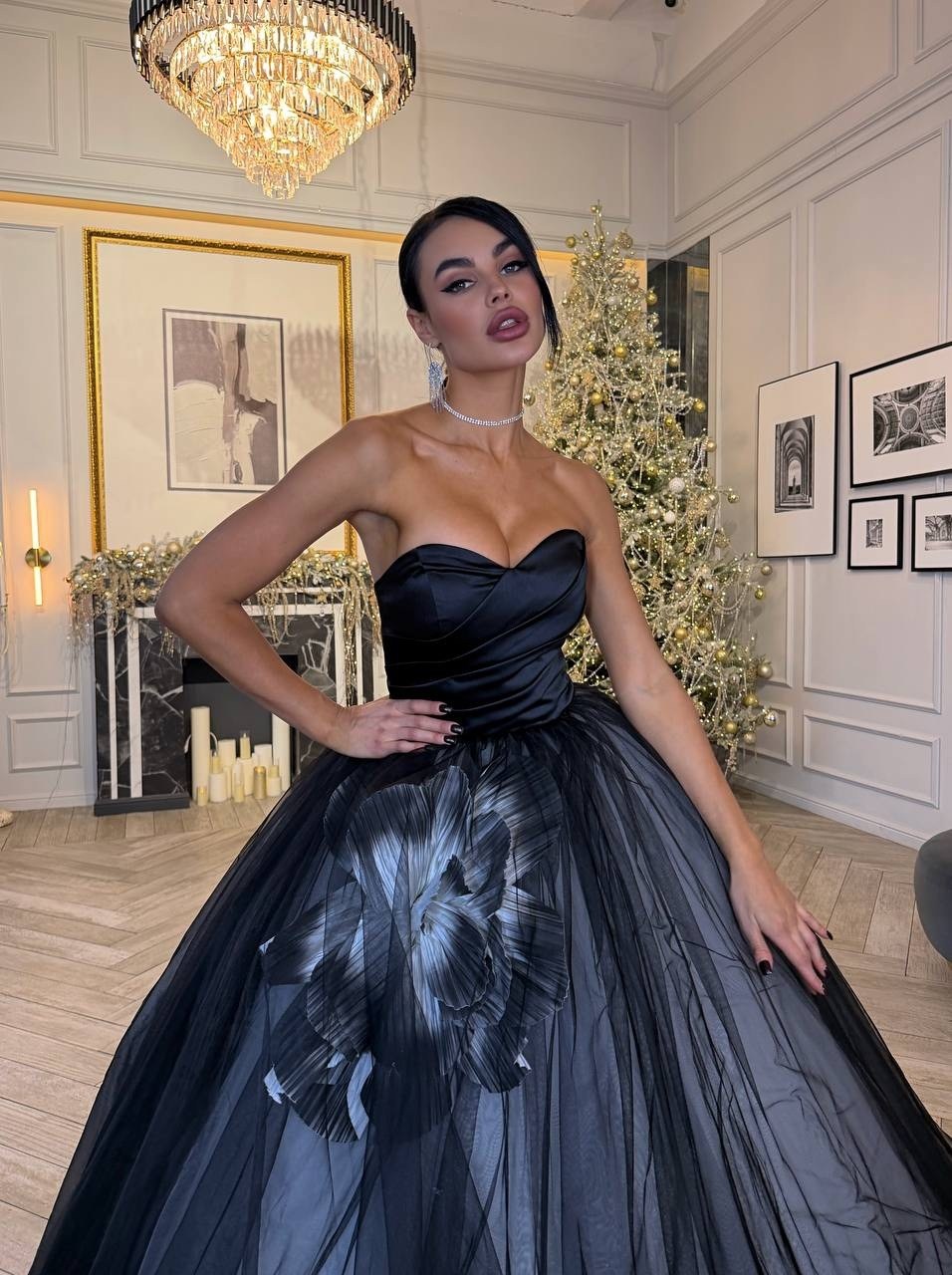 вечернее платье,черное бальное платье,черное пышное платье,вечернее платье черное,платье пышное