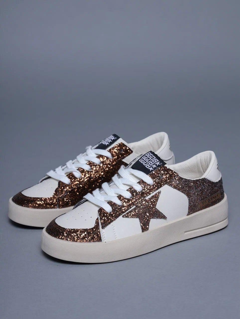 кроссовки golden goose,кроссовки golden goose с пайетками на платформе,,golden goose кеды с блестками,кеды голден гус