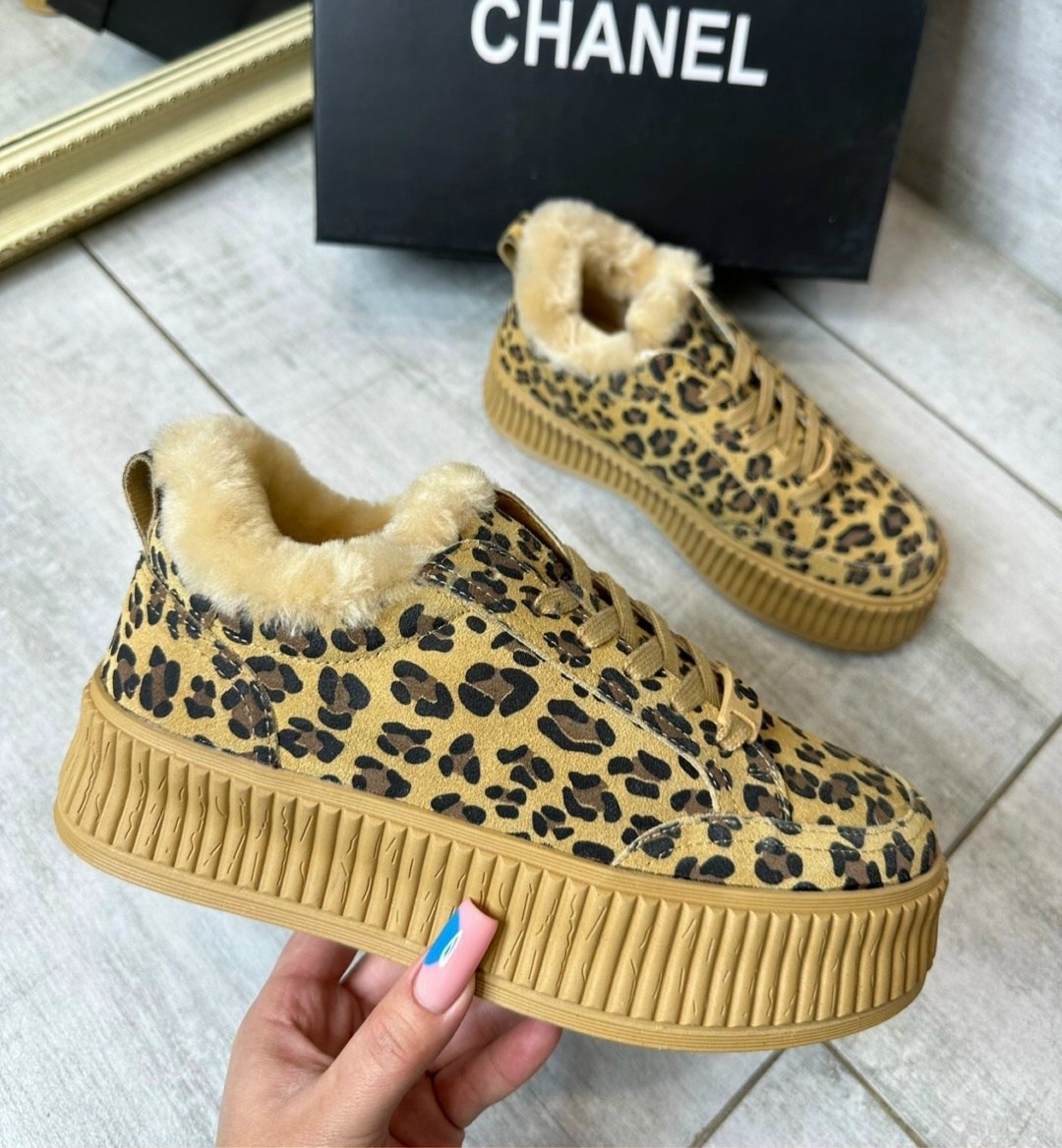 кроссовки chanel,кеды chanel,леопардовые кроссовки,кроссовки зимние шанель,кеды зимние шанель женские