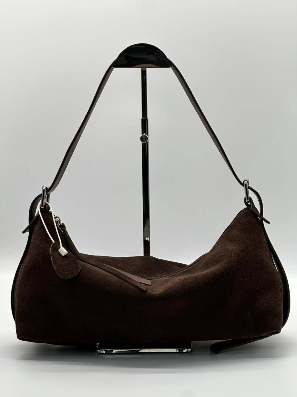 замшевая сумка,сумка замшевая женская,сумка женская замшевая на плечо натуральная замша,большая сумка хобо из натуральной замши, цвет коричневый,сумка из натуральной замши
