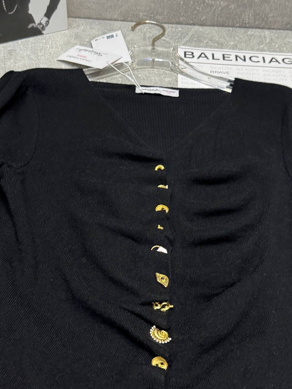 кардиган balmain черный,жакет balmain,женская кофта,укороченный кардиган balmain,кофта с пуговицами