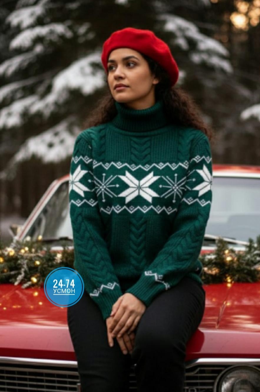 свитер женский с оленями,новогодний свитер,новогодний свитер женский,красный свитер с оленями,зимний свитер