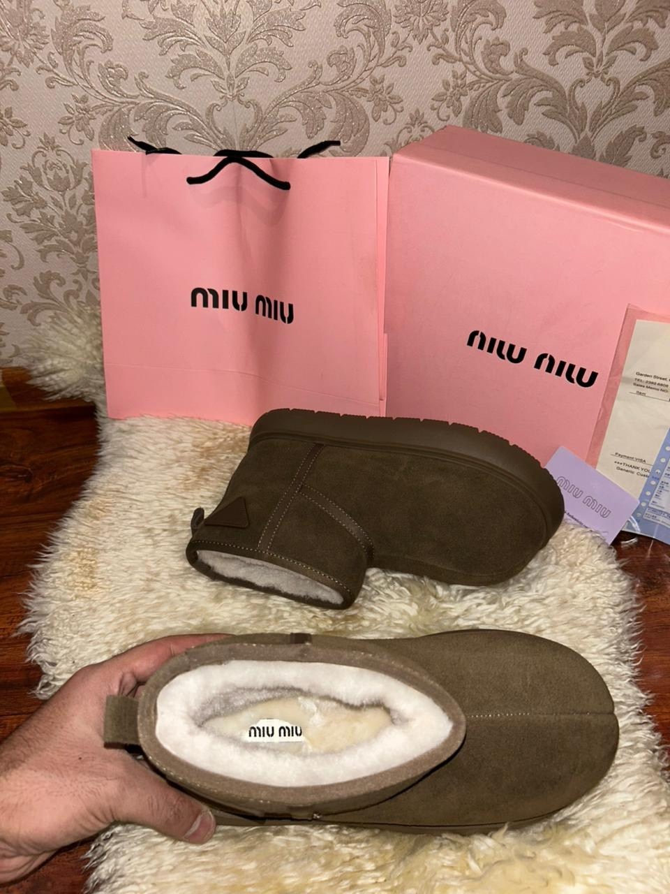 зимние женские угги miu miu,ботинки miu miu,,женские угги,женские угги ugg желто-коричневый