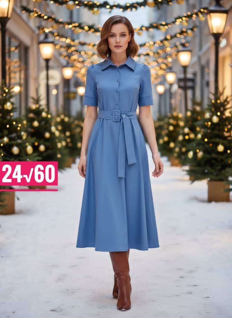 голубое платье,платье миди,фасон платьев,повседневное платье,платье женский летний