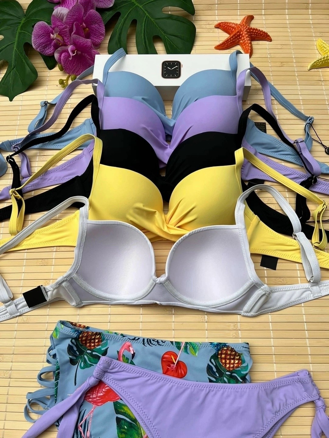 купальник тройка,раздельные купальник,женские купальники,купальник,купальник желтый