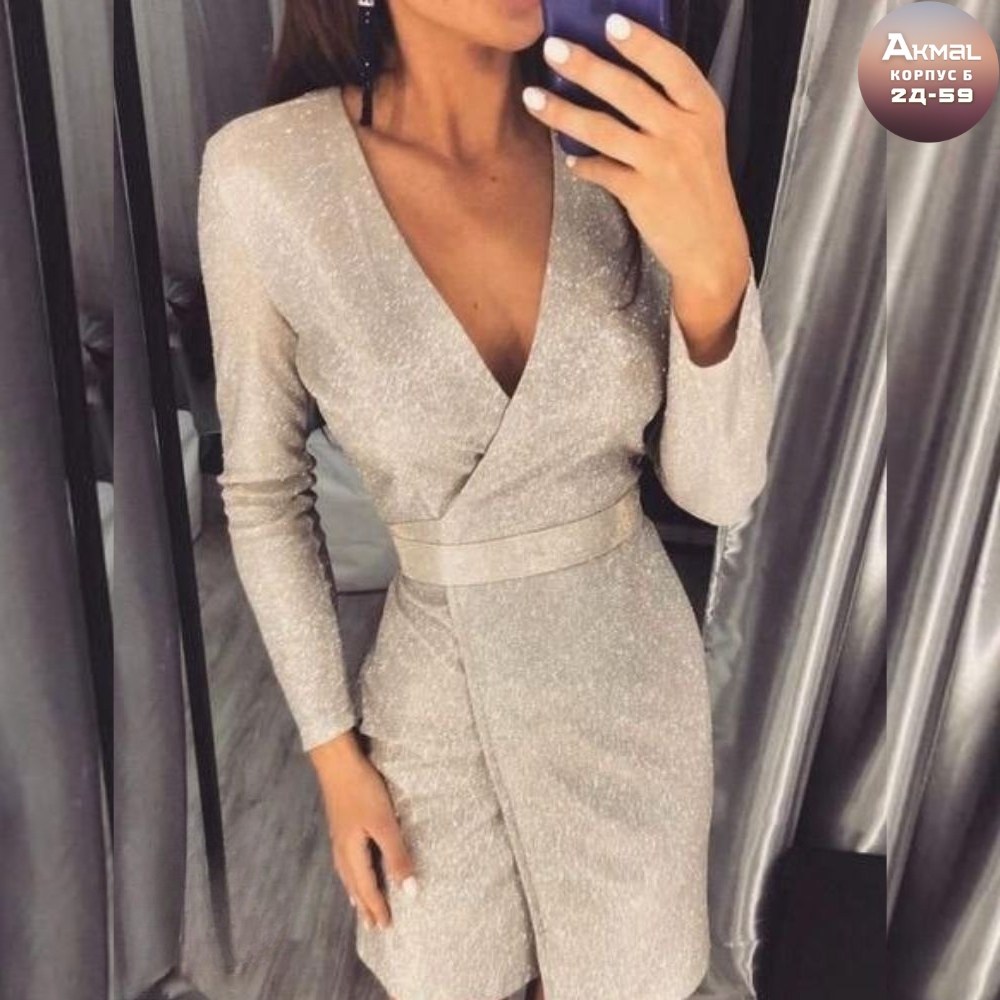 платье женское ткань люрекс,новое серое серебрянное люрексовое платье на запах,серое серебряное люрексовое платье на запах,блестящее платье на запах темно-серый люрекс,платье с люрексом