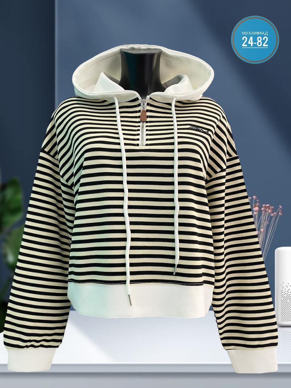 кофта до талии,женская кофта,полосатая толстовка,женское толстовка,толстовка в полоску
