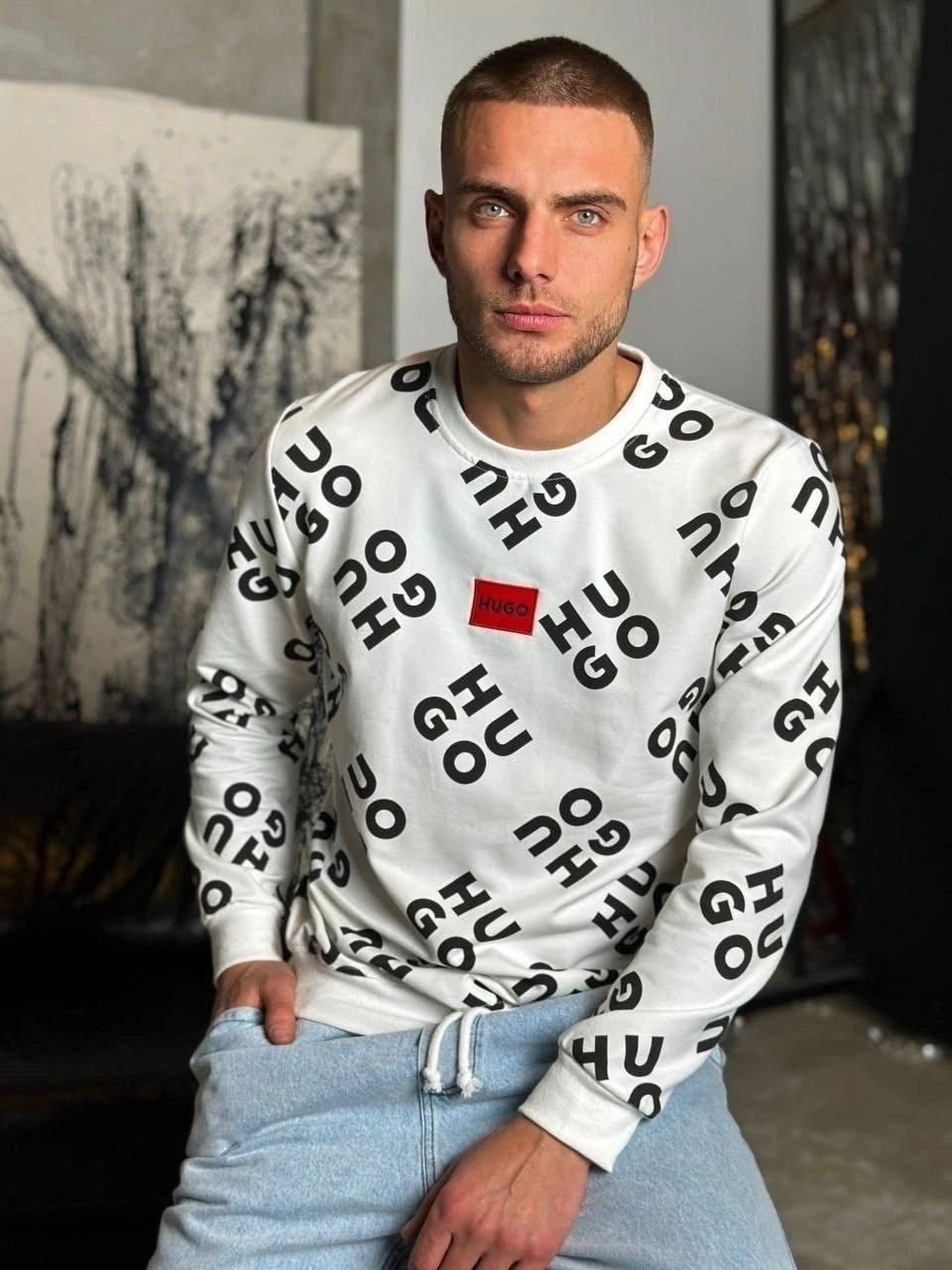 мужские свитшоты,свитшот хуго босс,свитшот толстовка,hugo boss свитшот,толстовка