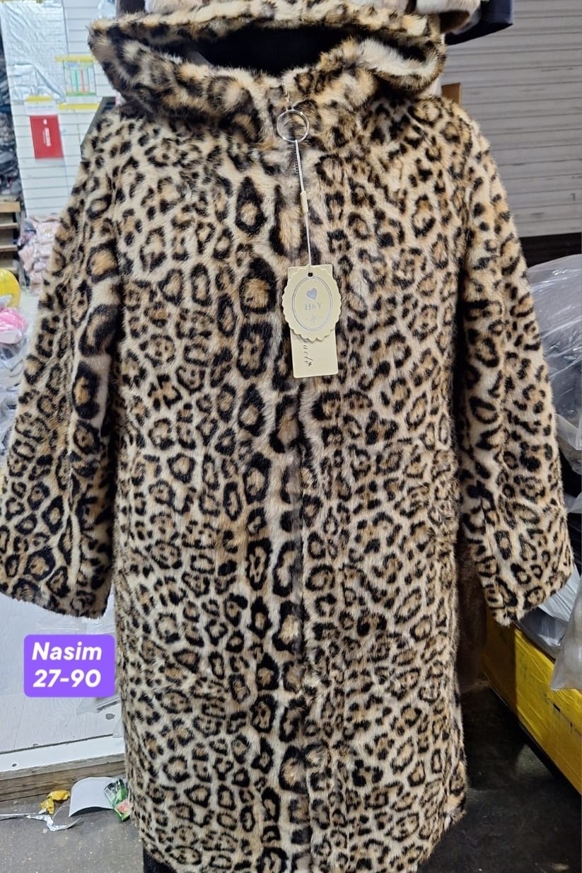 шуба искусственная леопардовая t&a,женское пальто из искусственного меха с леопардовым принтом,женское зимнее пальто из искусственного меха с леопардовым принтом,зимнее пальто с искусственным мехом и