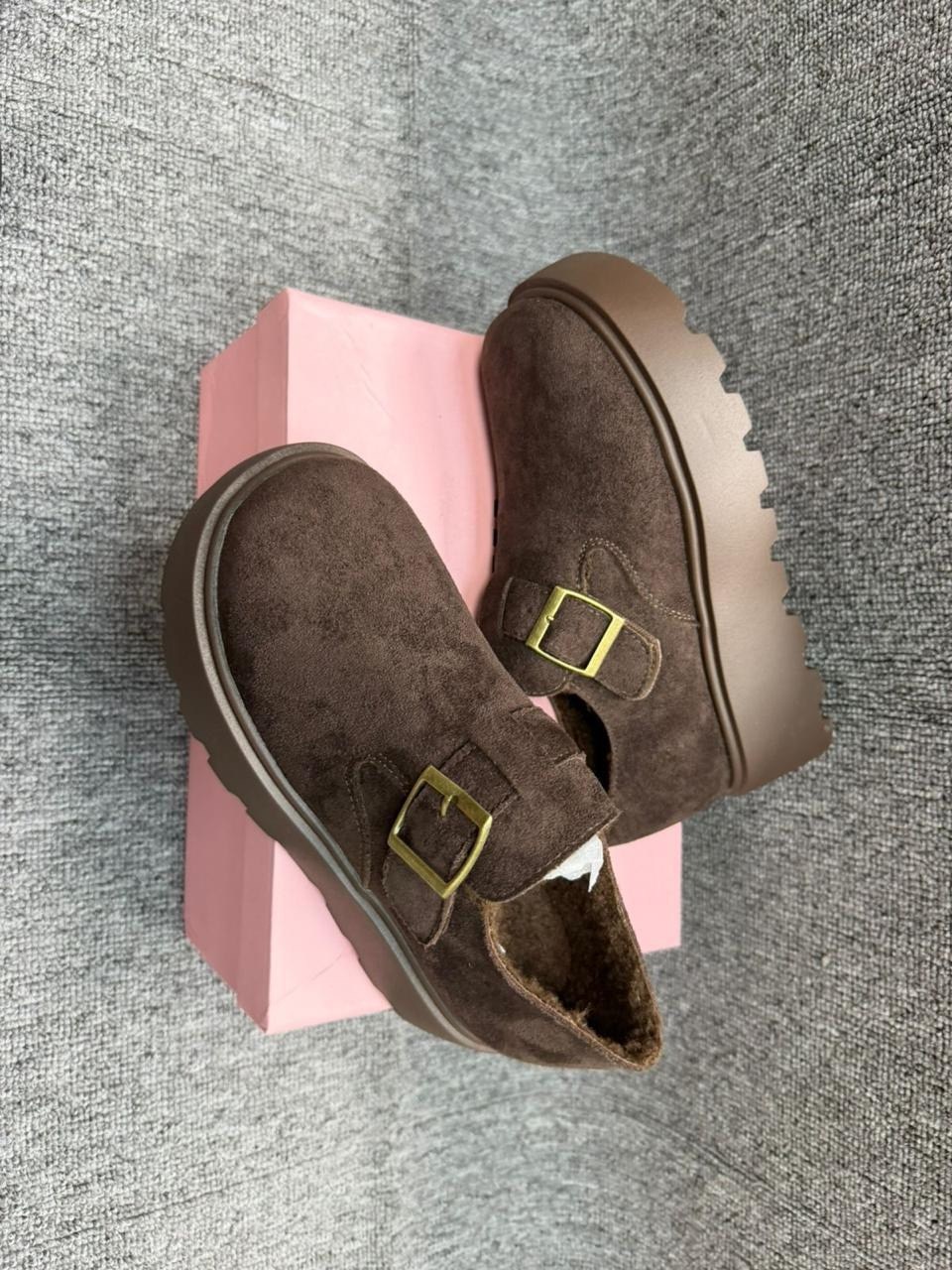 , повседневные,модные женские туфли на плоской подошве с меховой платформой,замшевые женские туфли-лоферы на платформе,женская