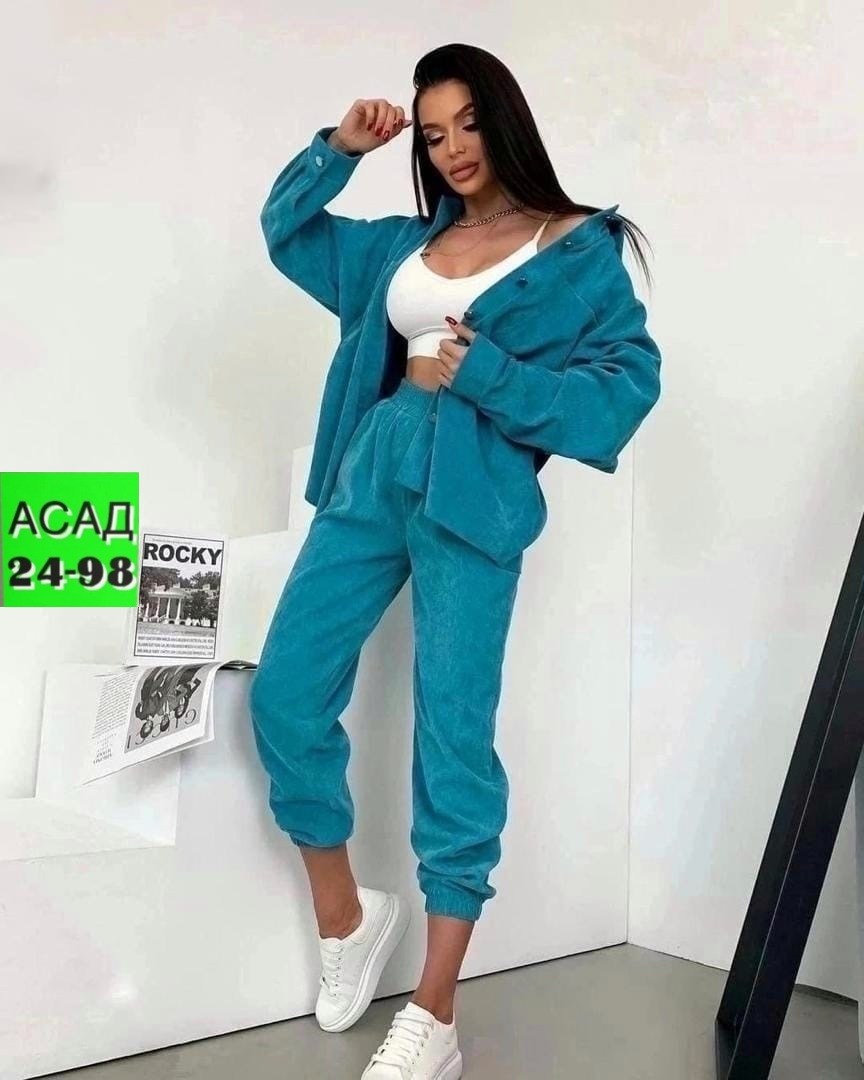 костюм женский,костюм женский вильветовый зелёный,костюм двойка вельвет,костюм женский вельветовый,вельветовые костюмы женские рубашка и штаны