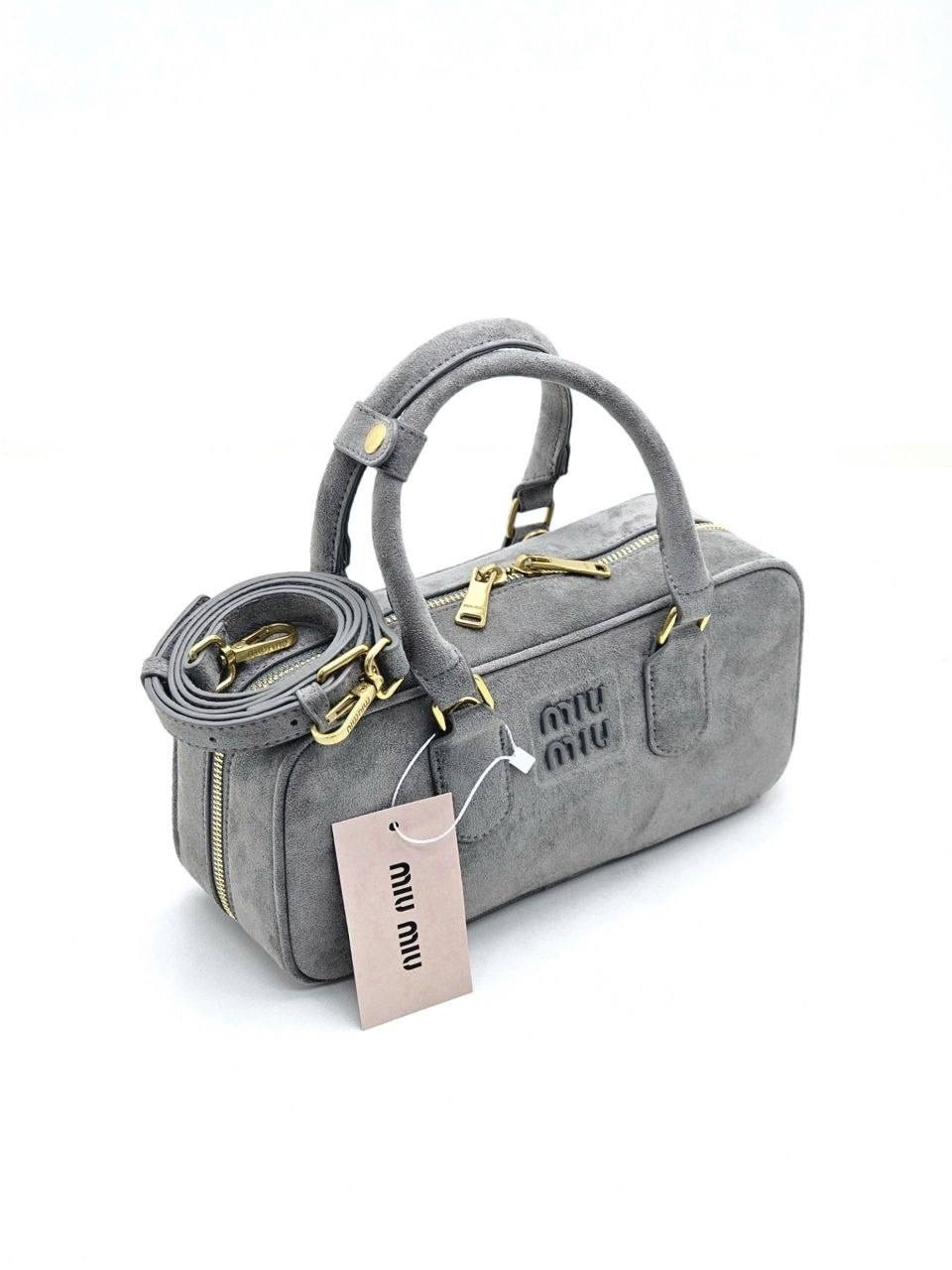 сумка miu miu,сумка,miu miu замшевая серая сумка 23x13 см,сумка женская miu miu,замшевая сумка