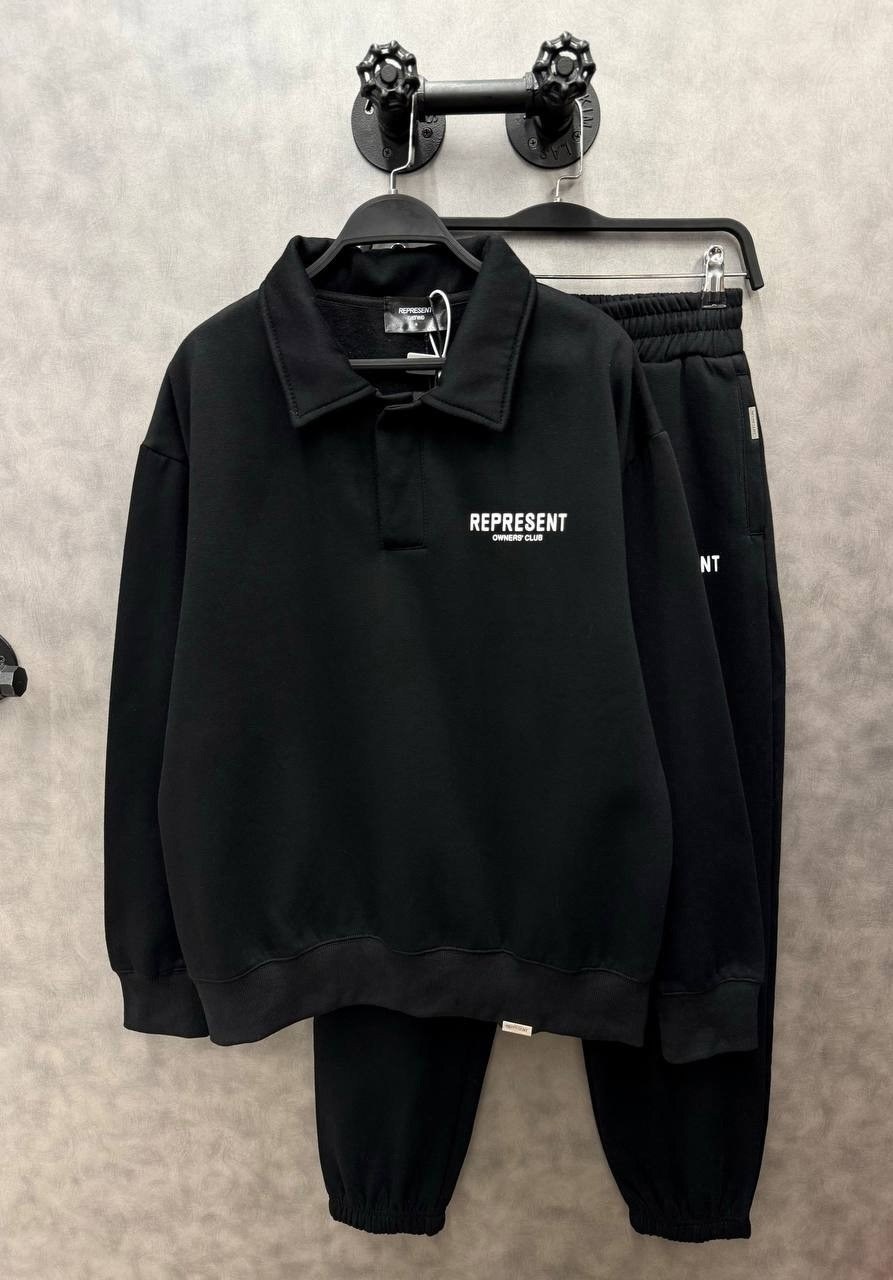 мужская кофта,свитшот represent,поло свитшот,мужские свитшоты,толстовка поло