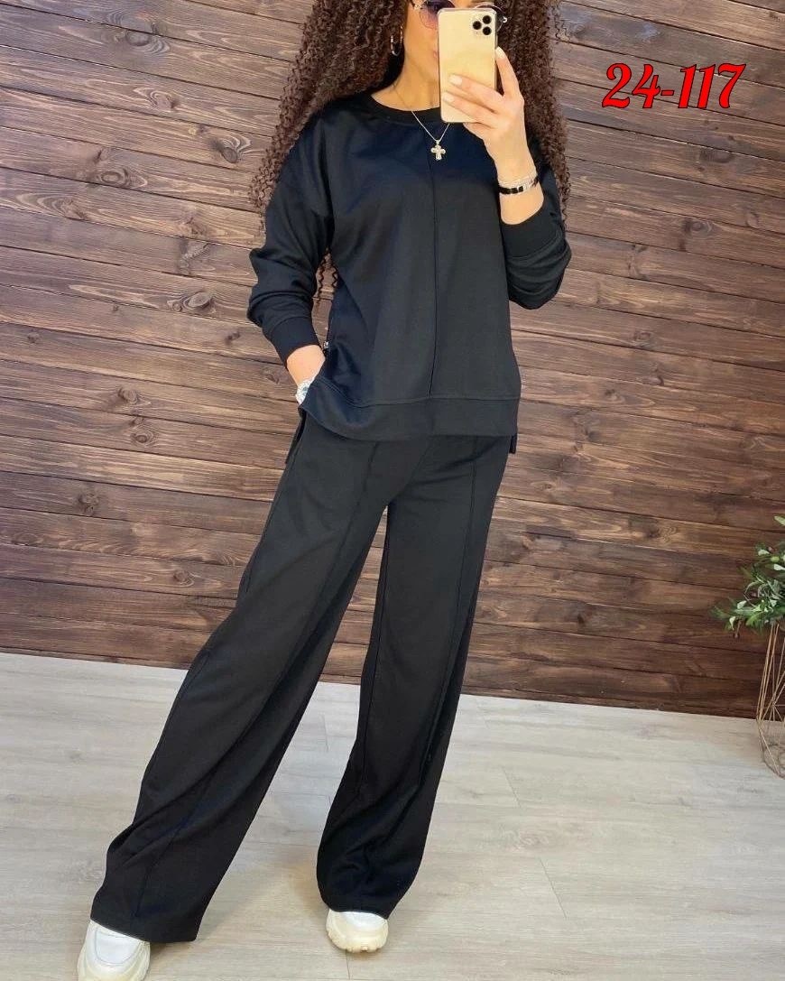 трикотажный костюм с широкими штанами,трикотажный костюм с широкими брюками,женский костюм на флисе,костюм с широкими брюками,костюм двойка женская