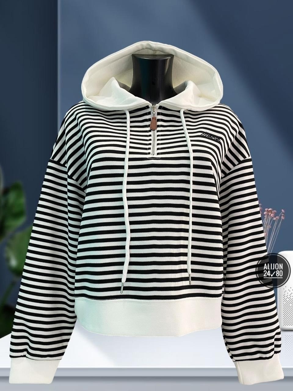 кофта до талии,полосатая толстовка,толстовка женская,толстовка в полоску,женская кофта