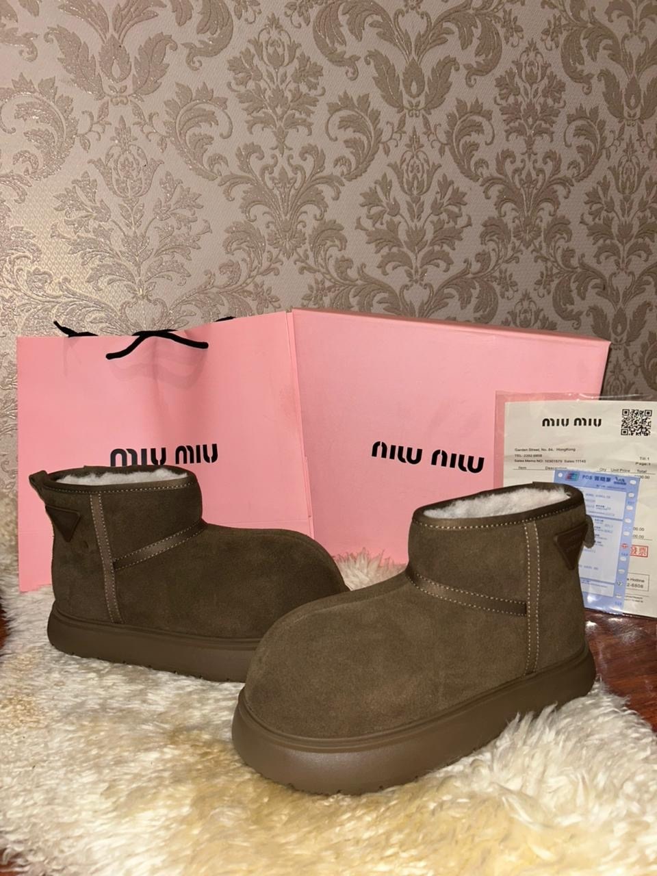 зимние женские угги miu miu,ботинки miu miu,,женские угги,женские угги ugg желто-коричневый